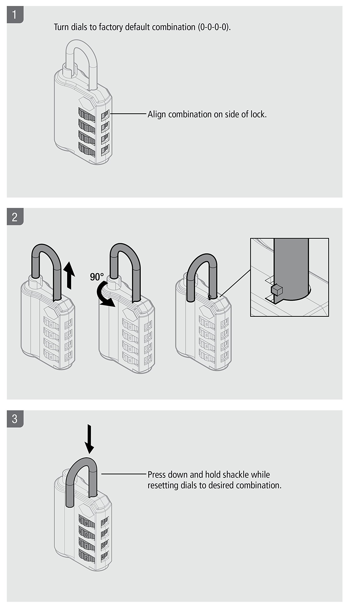 Stanley 4-Digit Combination Travel Lock - 30mm Zinc Alloy Black (S742-057) for Luggage, Backpacks & Gym Bags Security