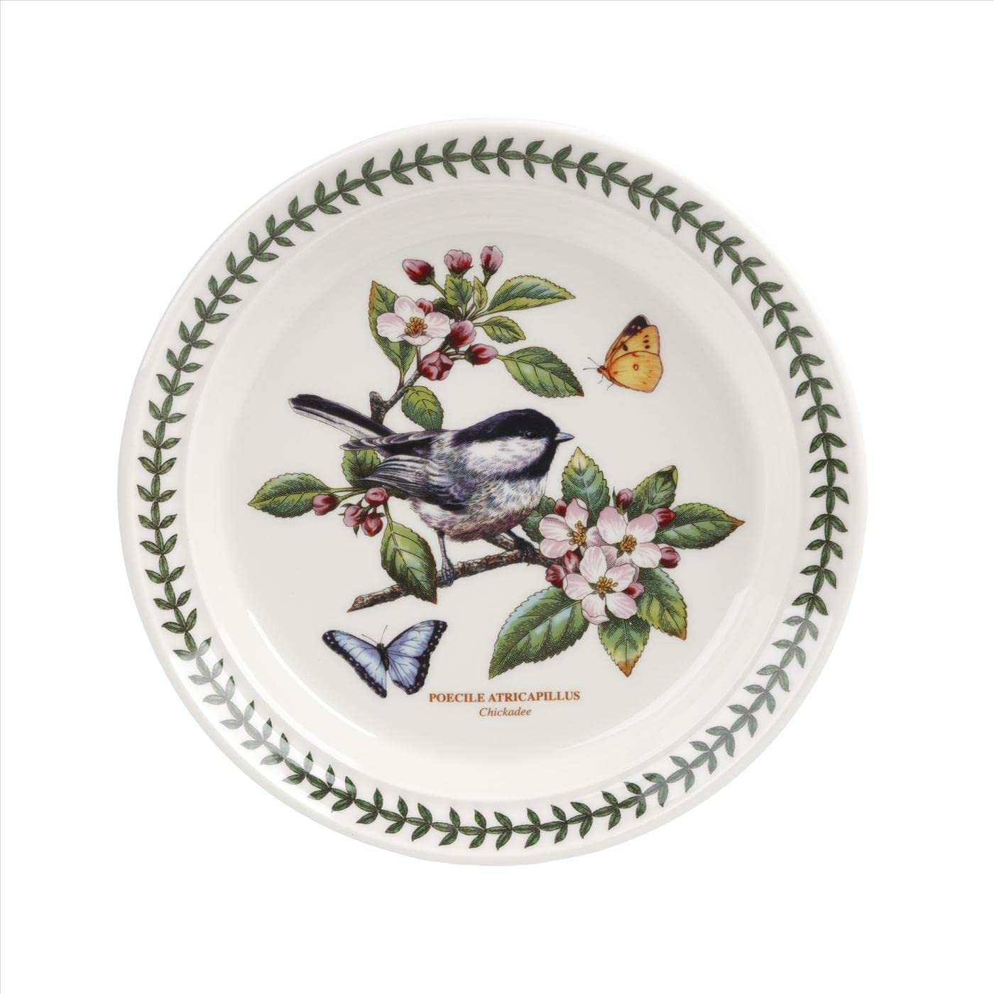 Portmeirion Botanic Garden Birds Collection Salad Plates Set of 6 - 8.5 Inch Earthenware Plates with Beautiful Bird Designs | Dishwasher & Microwave Safe | Made in England | Perfect for Dinner Parties, Garden Tea Time & Home Decor