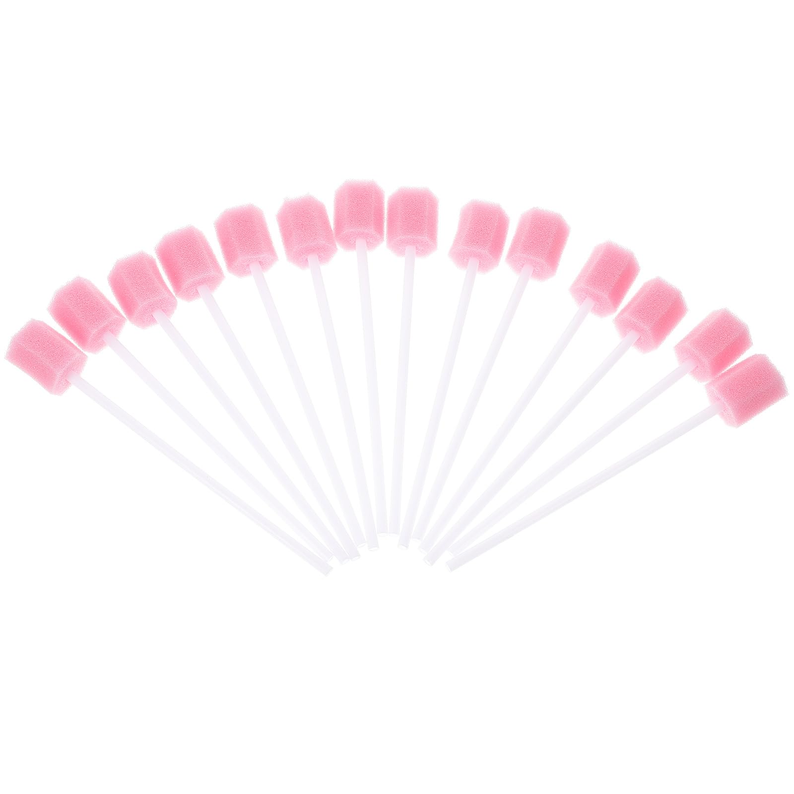 30PCS Disposable Oral Swabs for Teeth Cleaning - Soft Pink Sponge Sticks for Dental Hygiene, Perfect for Elderly & Sensitive Gums - Ideal for Post-Surgery Care, Denture Cleaning & Daily Oral Care