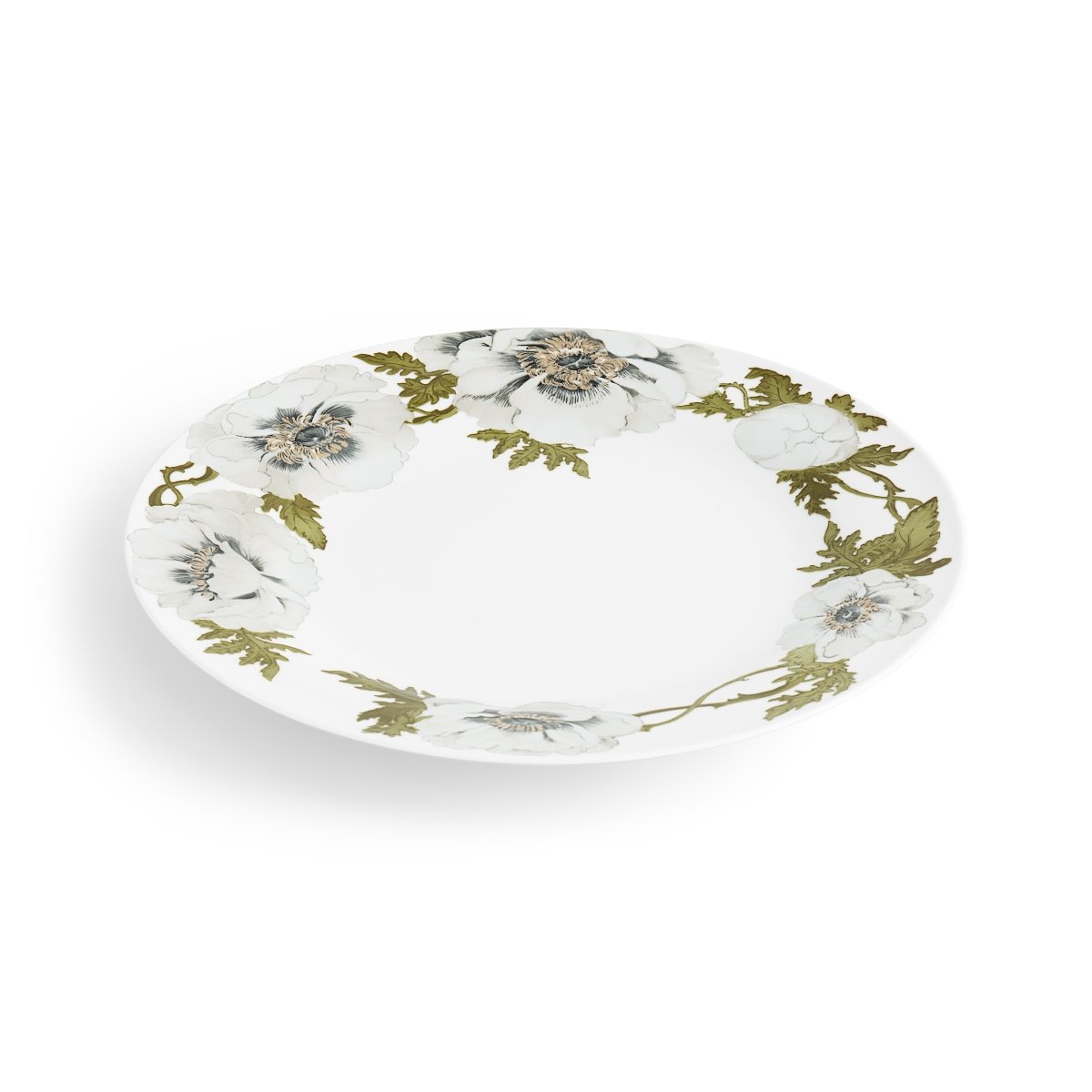 Premium Anemone Dinnerware Set - Elegant Floral Design Porcelain Plates, Bowls & Cups for Fine Dining, Wedding & Special Occasions
