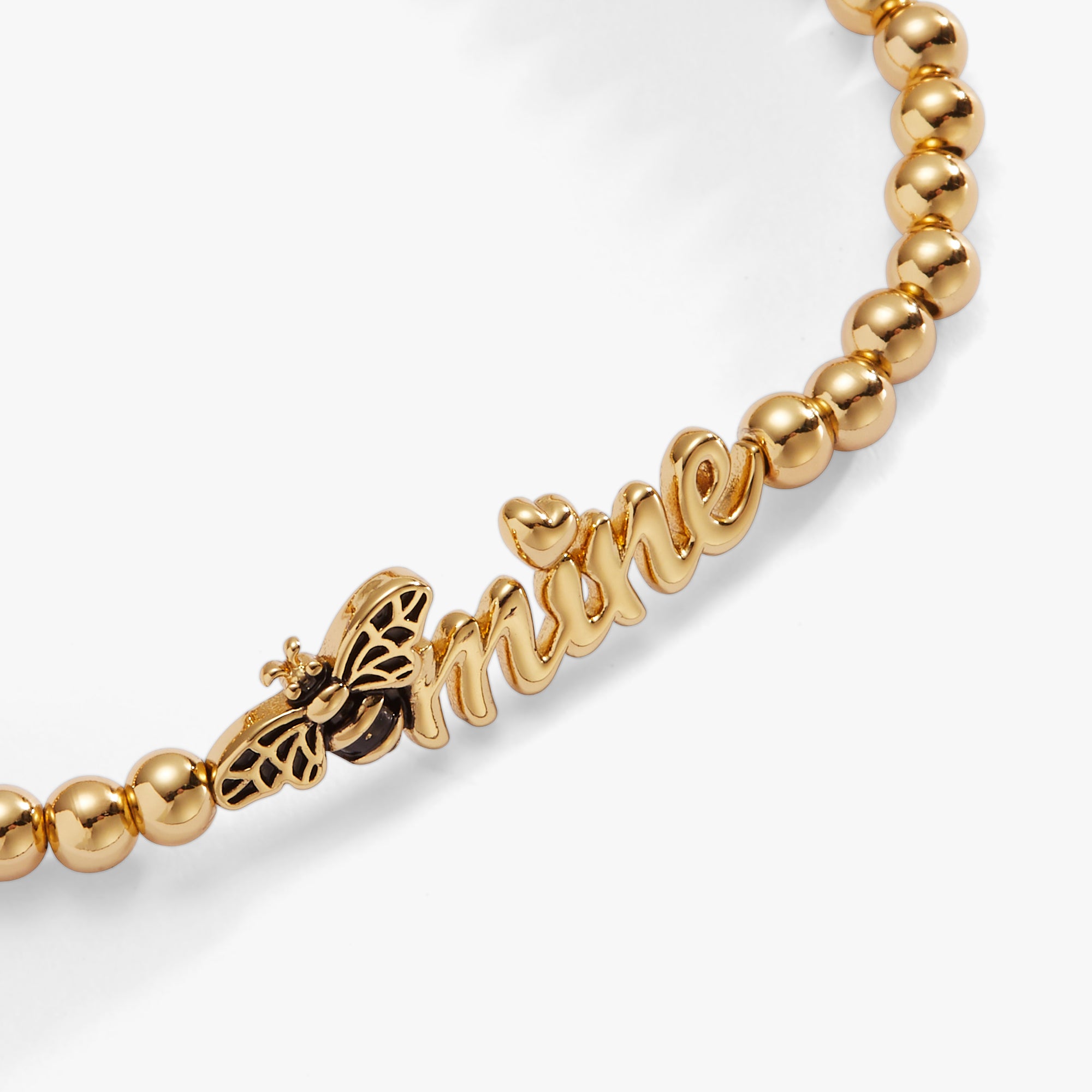 Bee Mine Stretch Bracelet - Adjustable Elastic Beaded Bracelet for Women & Girls - Perfect for Valentine's Day, Friendship Gifts & Everyday Wear
