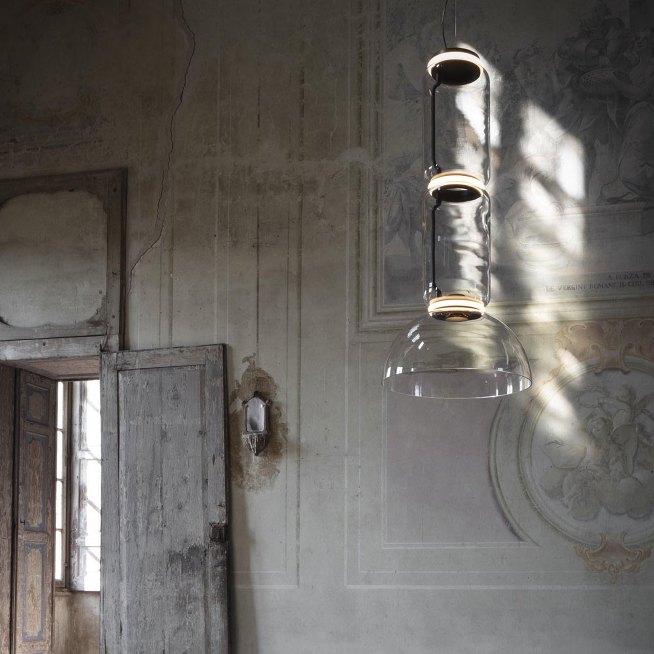 Modern Cylindrical Glass Pendant Light Fixture - Elegant Hanging Chandelier for Kitchen Island, Dining Room & Bedroom Lighting Decor