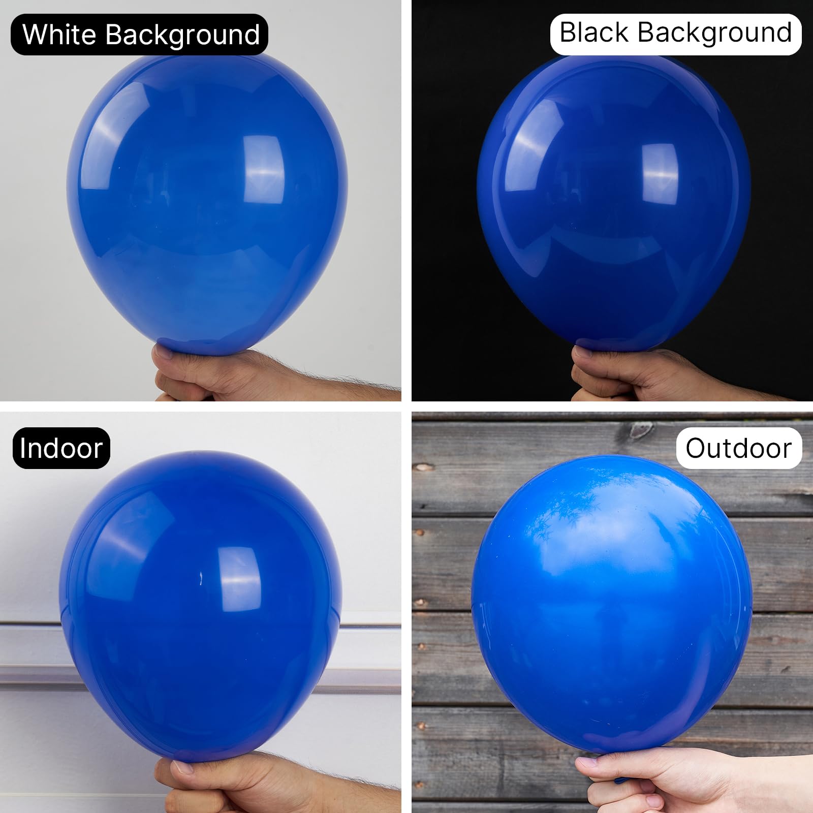 PartyWoo Persian Blue Balloons - 140 pcs Dark Blue Balloon Kit (18