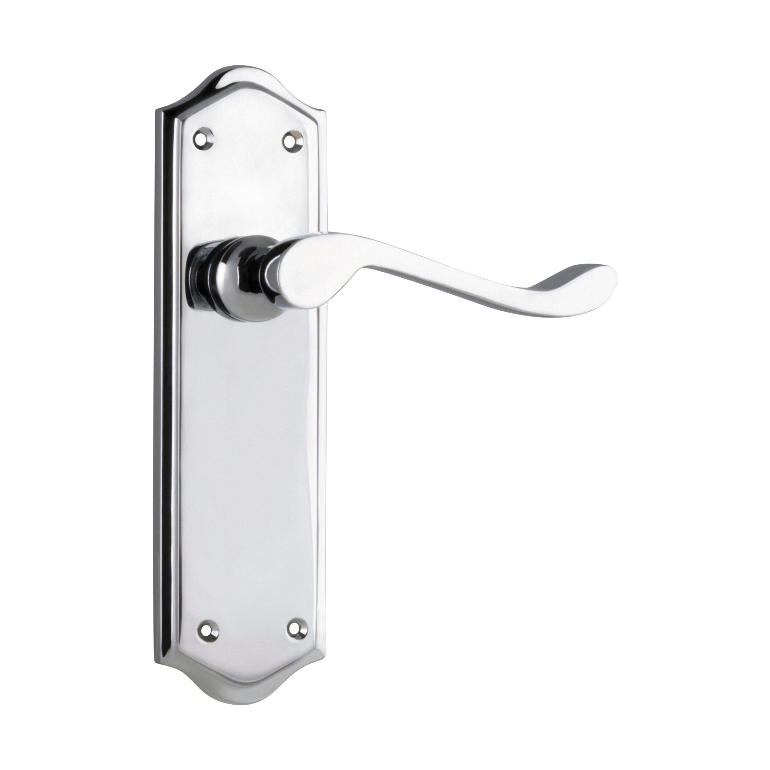 Chrome Plated 0874 Door Lever Henley Latch Pair - H180xW50xP58mm for Interior Doors, Bedrooms & Bathrooms