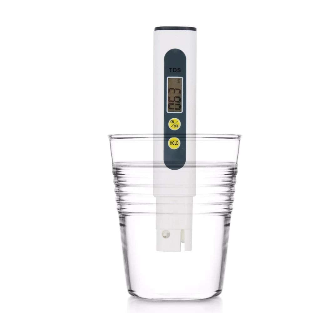 Care N Made® Digital Pre-Calibrated Pen Type LCD Water TDS Meter - Accurate PPM/TDS Tester for Drinking Water, Aquariums, Hydroponics & RO Systems (White)