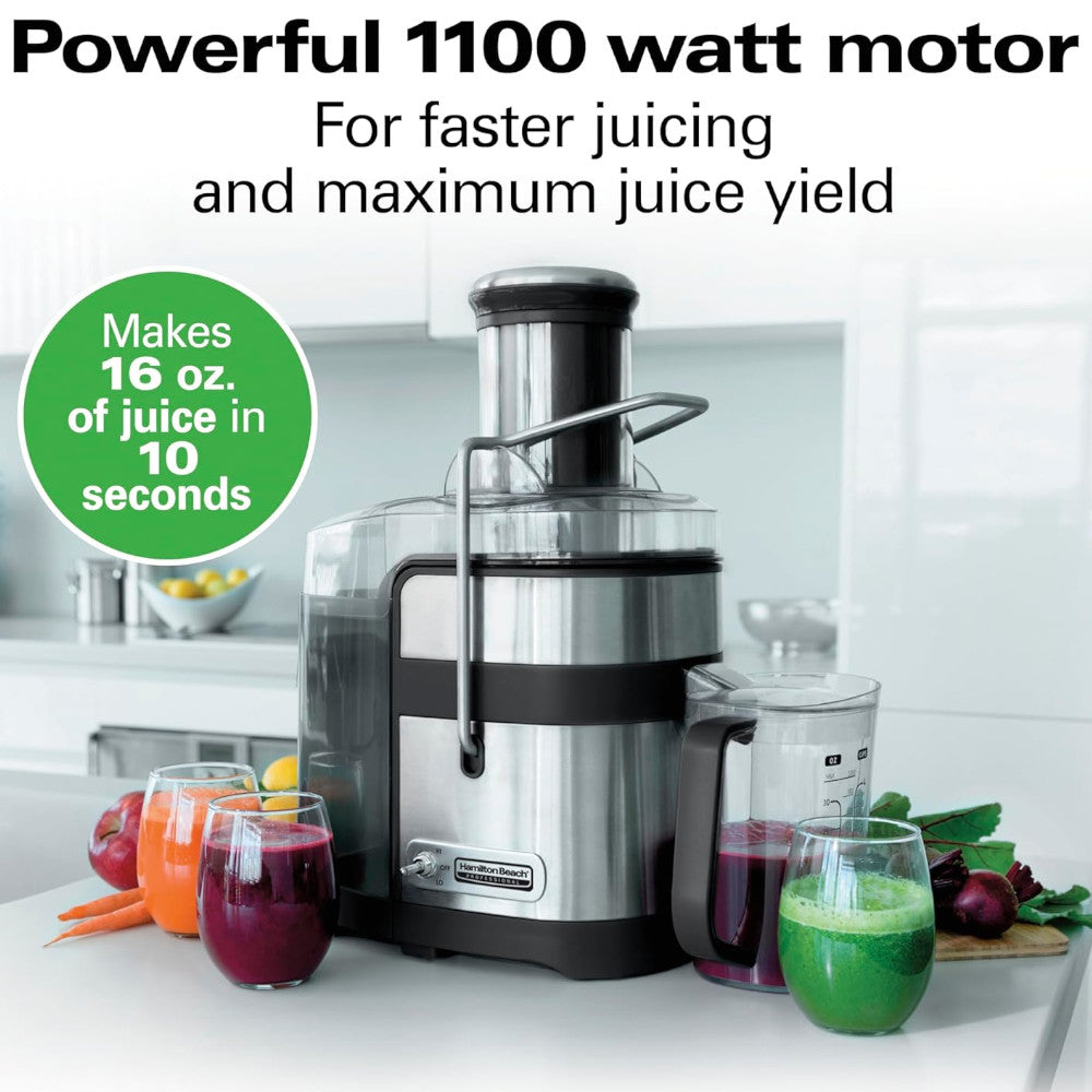 Refurbished Hamilton Beach Professional 67906 Centrifugal Juicer Extractor with Warranty - Perfect for Healthy Juicing at Home & Kitchen Essentials