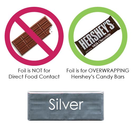 Premium Rose Gold Candy Bar Foil Wrappers for Chocolate Bars - Ideal for Candy Packaging, Gift Wrapping, and Party Favors