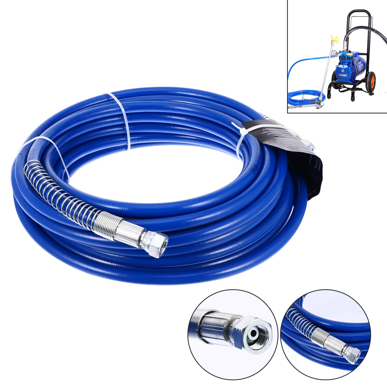 High Pressure Universal Paint Sprayer Hose - 1/4 Inch Lightweight Airless Paint Tube & Whip Air Hose for Professional Painting - Perfect for Home Renovation, Furniture Refinishing, and Exterior Wall Painting