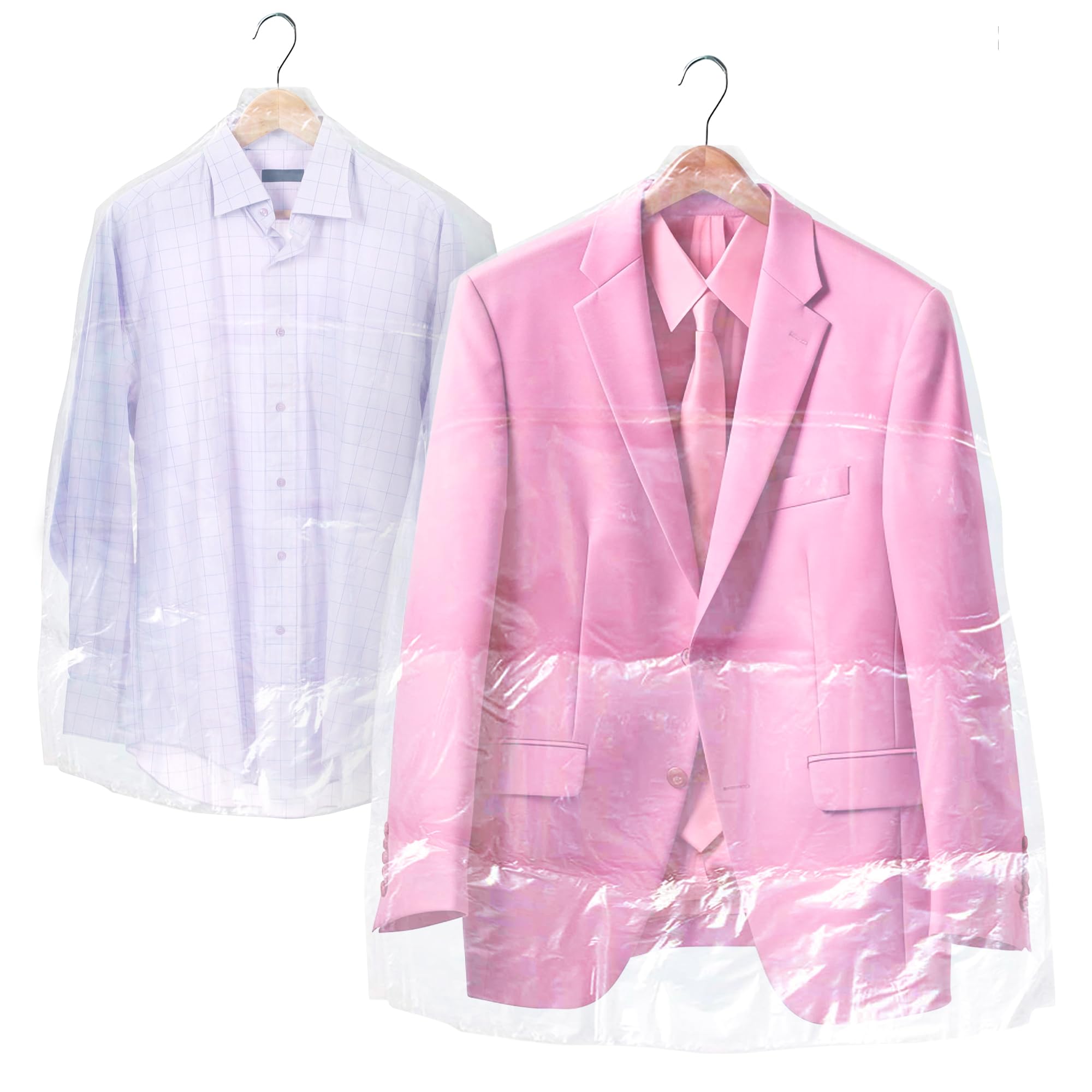 650 Clear Plastic Garment Bags for Hanging Clothes - 21