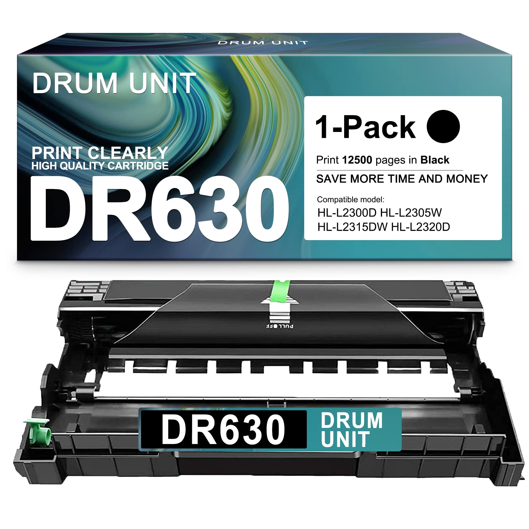 Brother DR630 Drum Unit Replacement for HL-L2300D Printers - 1-Pack for Office & Home Use