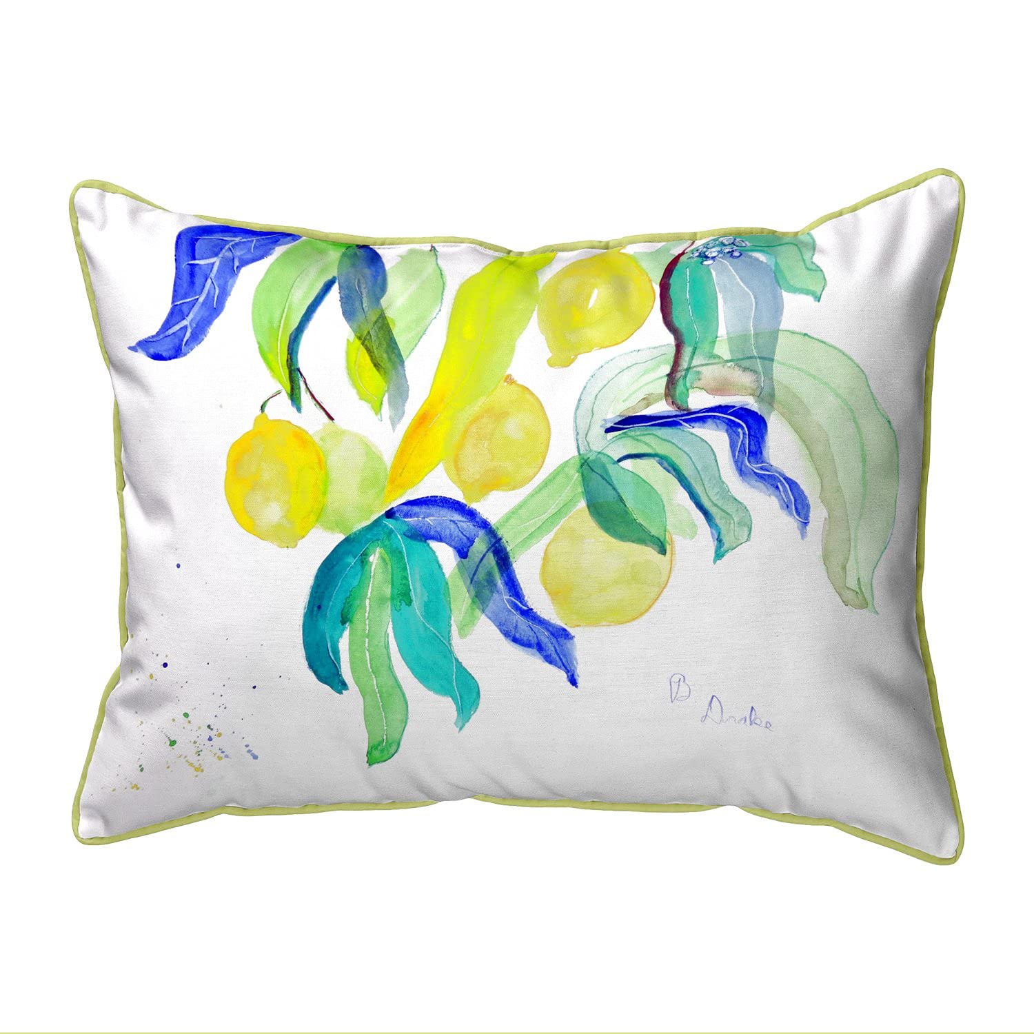 Betsy Drake HJ1112 Decorative Throw Pillow 16x20 Inches - Multi-Color Boho Style for Sofa, Bed & Living Room Home Decor
