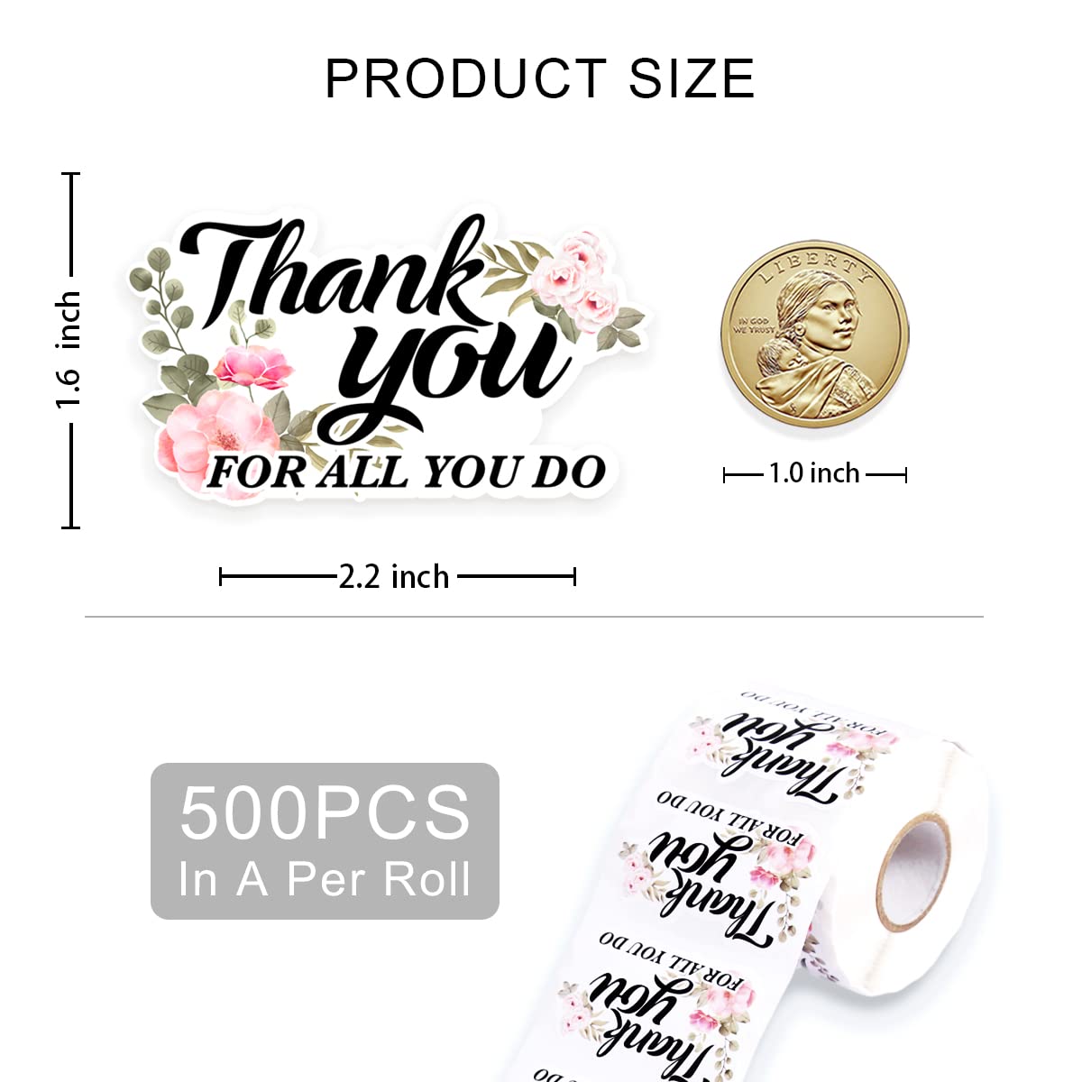 500 PCS Small Business Stickers - Funny Thank You Stickers, Packaging Labels & Shipping Stickers for Mail Envelopes | Perfect for Small Business Appreciation, Product Packaging & Ecommerce Shipping