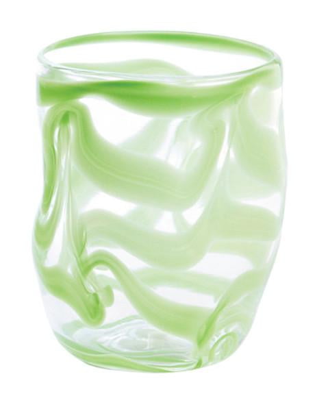 Aria Glasses - Green Swirl Wine Glasses Set of 6, Elegant Stemware for Dinner Parties, Weddings & Home Decor | Shatter-Resistant Glassware for Cocktails, Champagne & Beverages