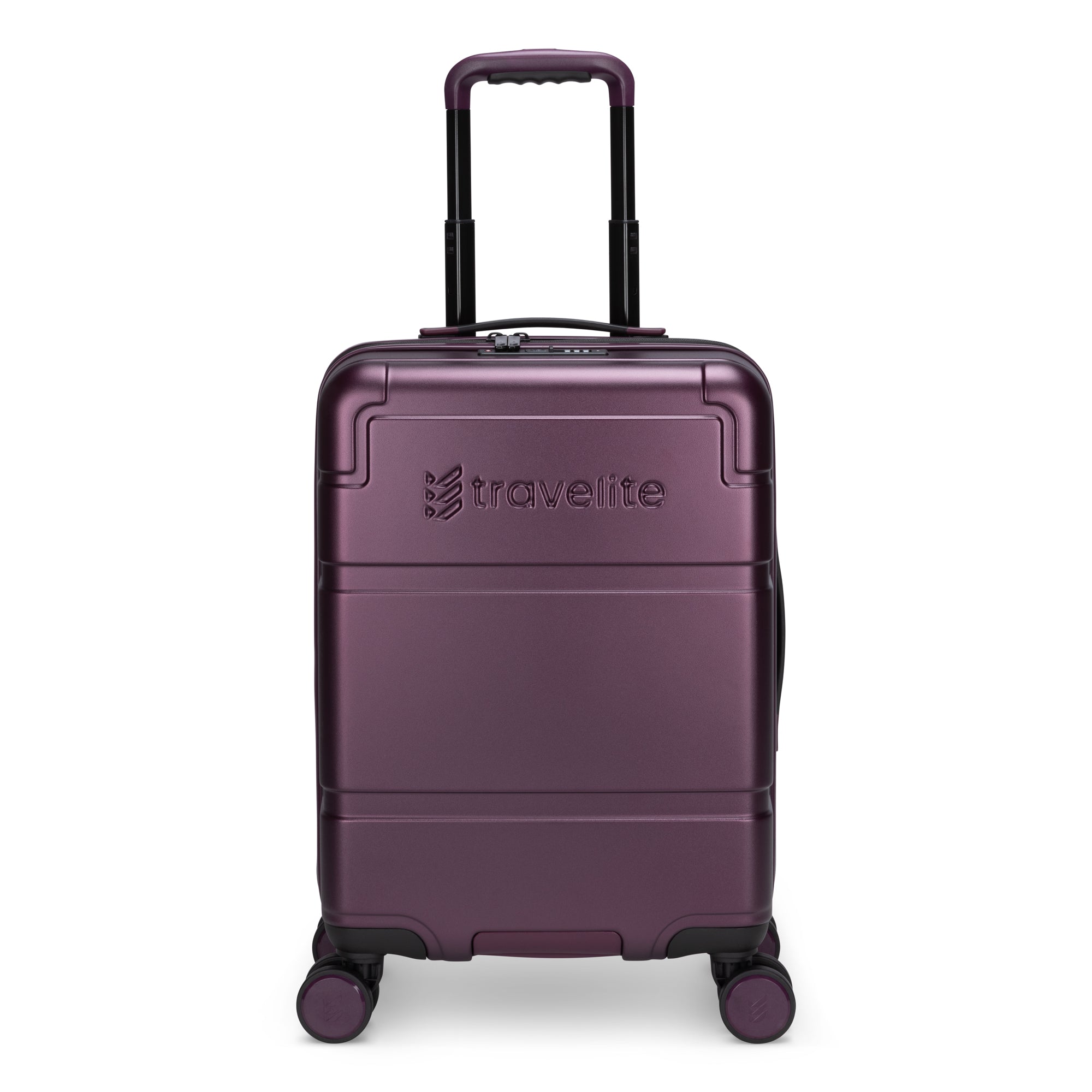 Travelite Itinerary Polycarbonate Spinner Carry On Luggage - Lightweight Durable Suitcase for Air Travel, Business Trips & Weekend Getaways