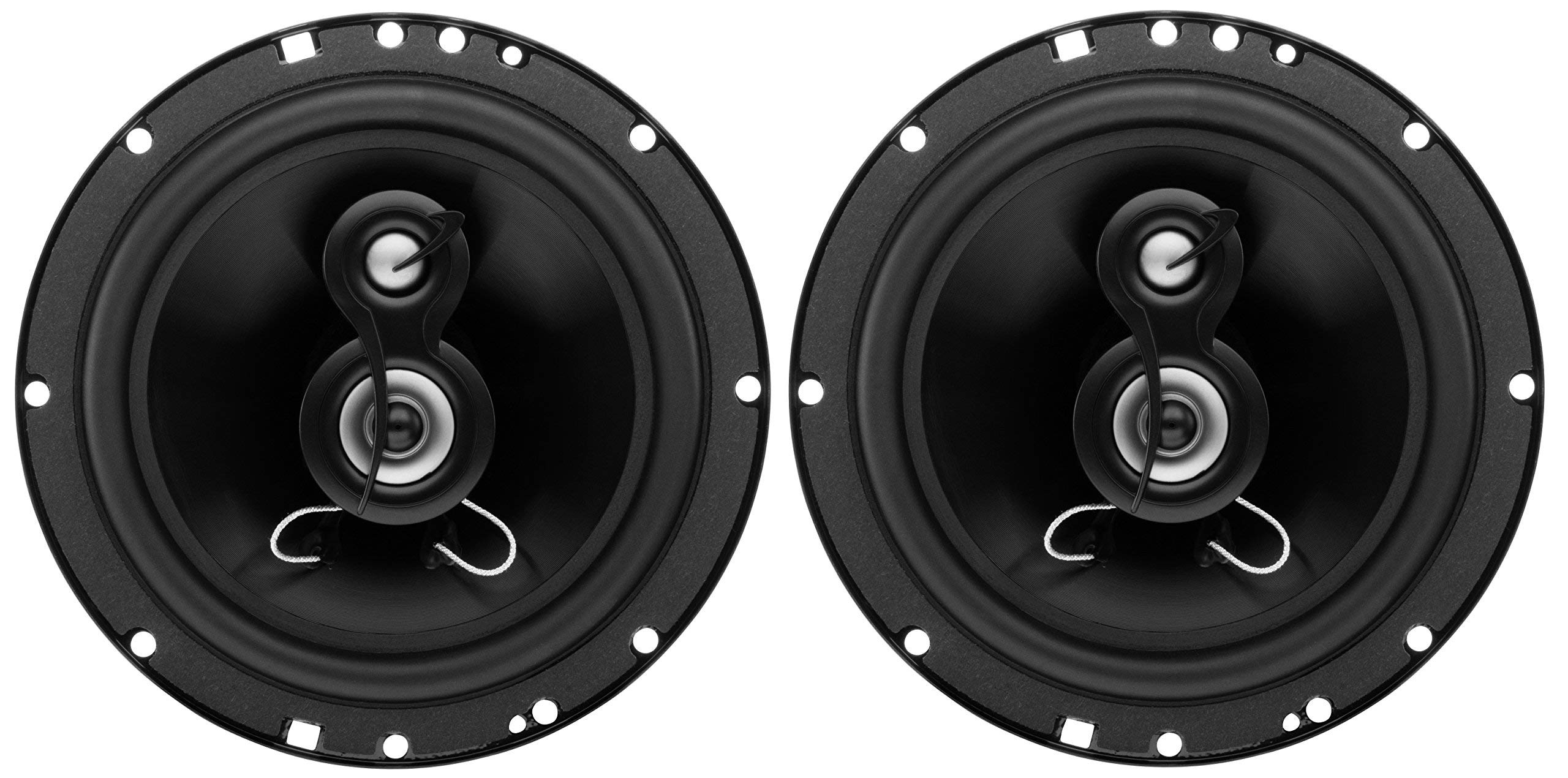 Planet Audio TRQ623 Torque Series 6.5 Inch 300W 3-Way Coaxial Car Speakers - Full Range Audio, Tweeters, Sold in Pairs | Perfect for Car Door Installation, Stereo & Amplifier Hookup, Enhanced Sound Quality for Music Lovers