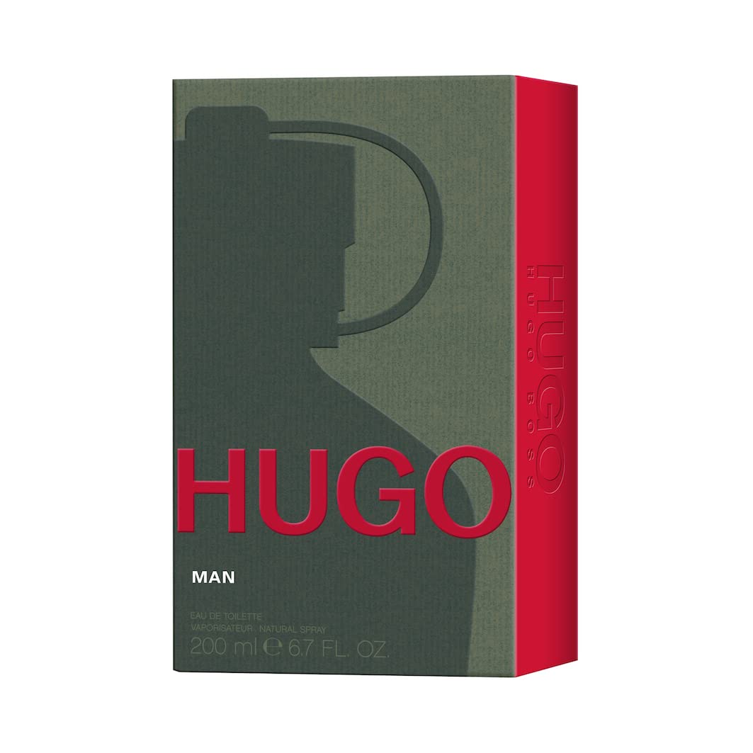 Hugo Boss Hugo Man Eau de Toilette for Men - Aromatic Fougère Cologne with Green Apple & Fir Balsam Notes - Long Lasting Fragrance Spray - Perfect for Date Night, Office & Special Occasions