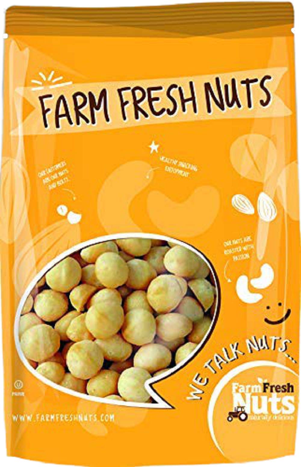 Premium Dry Roasted Macadamia Nuts with Sea Salt (1 Lb) - Small Batch Oven Roasted for Maximum Freshness - Vegan, Keto & Paleo Friendly Snacks - Farm Fresh Nuts Brand - Perfect for Healthy Snacking, Baking & Gift Giving