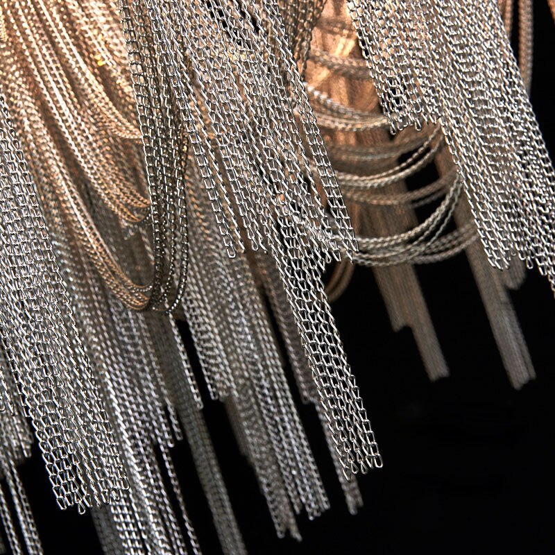 Elegant Chain Chandelier Lighting Fixture - Modern Crystal Ceiling Light for Dining Room, Living Room & Bedroom - Perfect for Home Decor & Interior Design