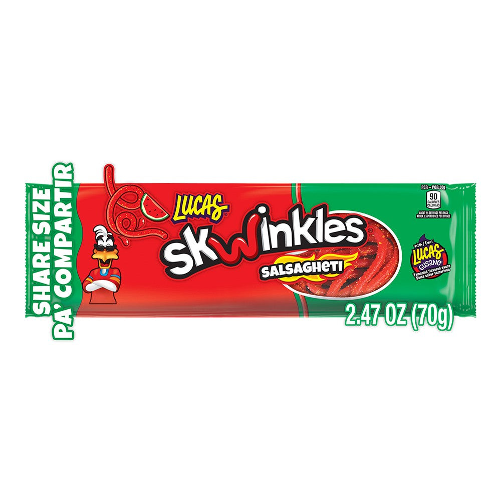 Lucas Salsaghetti King Size Watermelon Flavor Candy | 6 Count Box | Mexican Candy for Parties, Snacking & Gifting