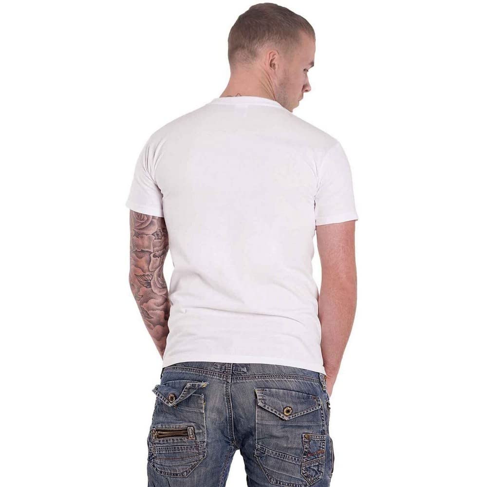 Official Gorillaz Band Logo Men's T-Shirt - White, Medium Size | Perfect for Concerts, Fan Merch, and Casual Wear