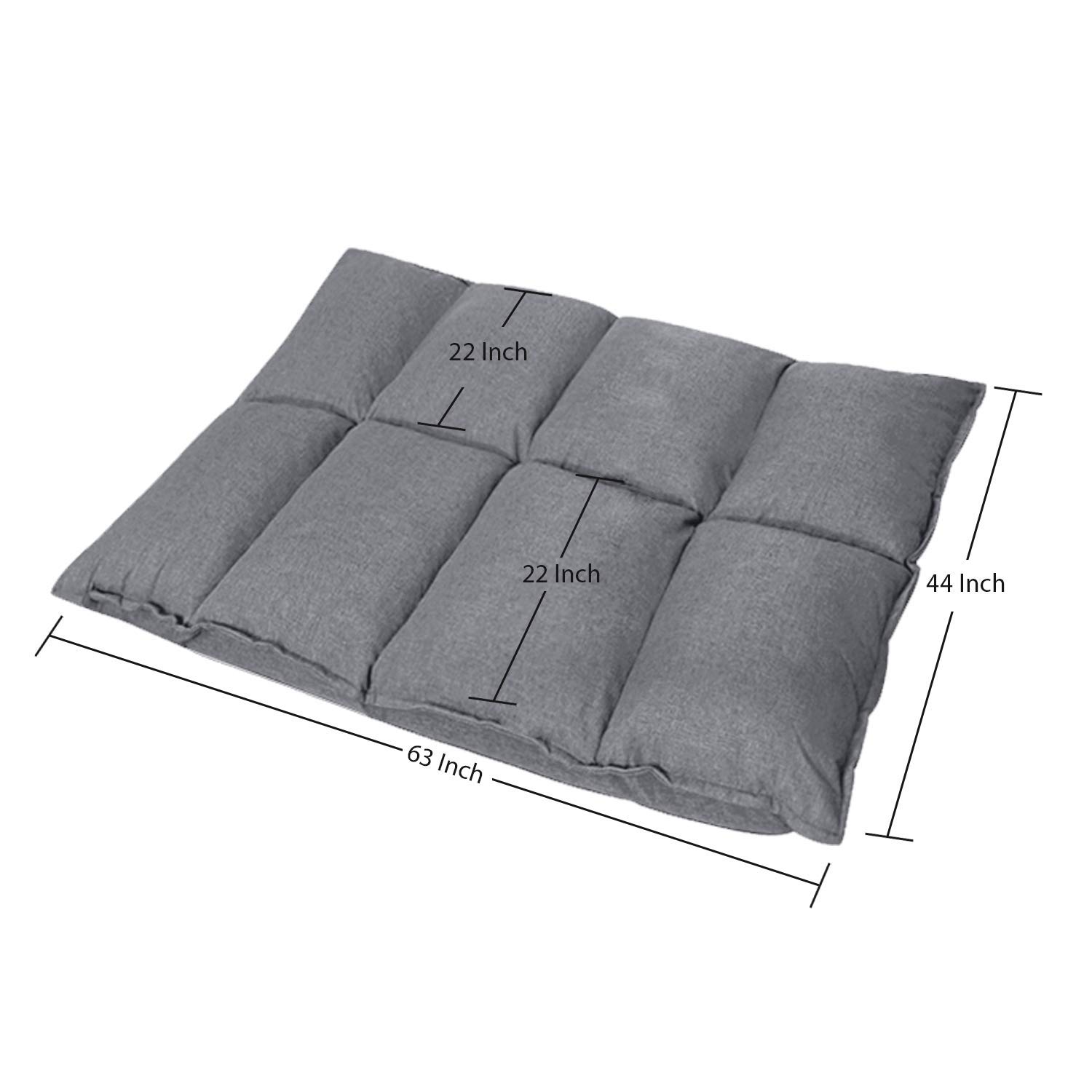 Jerry & Maggie Adjustable Folding Sofa Bed - Ultra Grey Lazy Couch for TV Watching, Gaming & Napping | Comfortable Futon Set for Small Spaces, Living Room & Bedroom