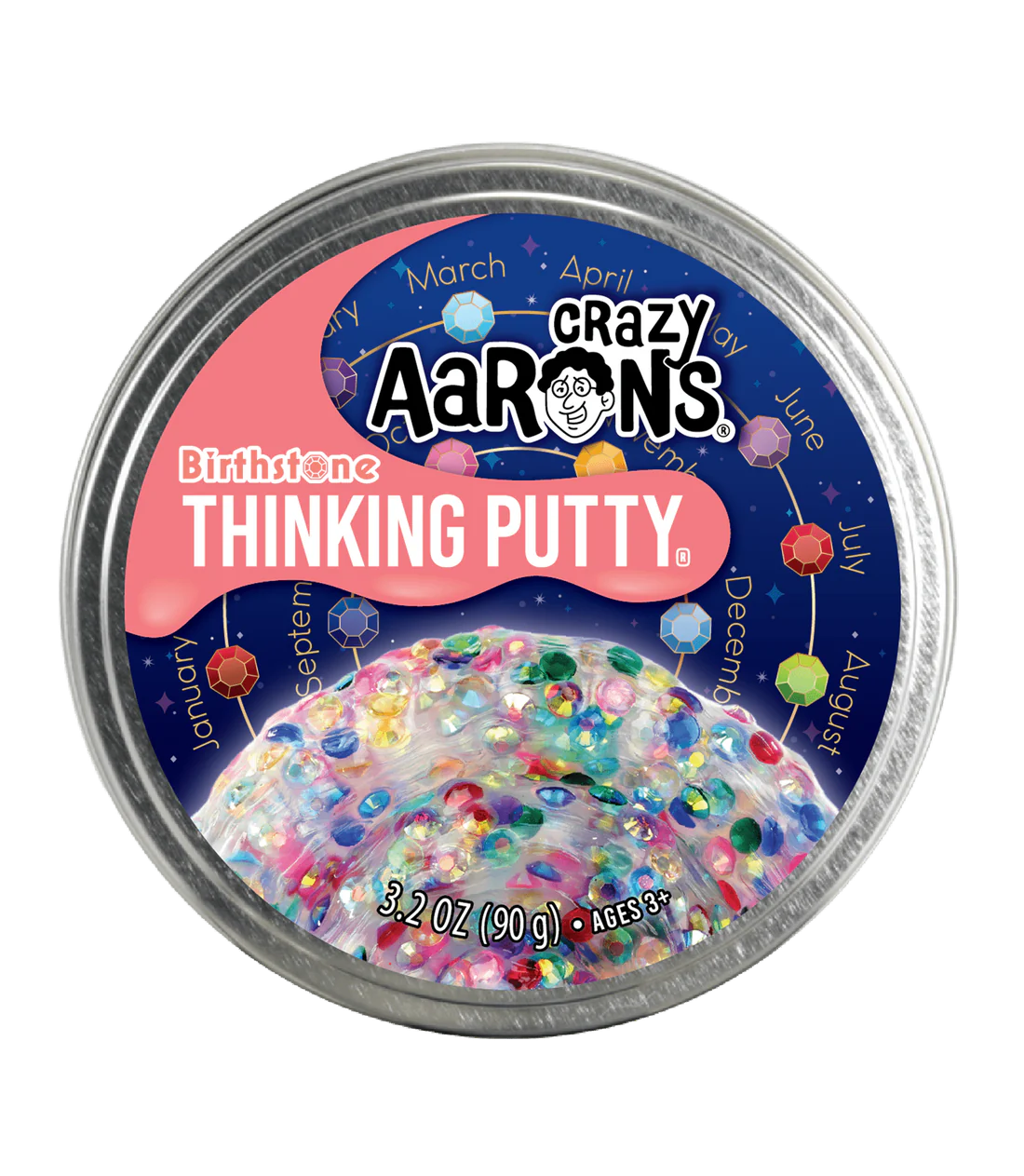 Crazy Aaron's Thinking Putty Trendsetters Birthstone - Fun & Creative Stress Relief Putty for Kids & Adults - Perfect for Office, Home & Travel Use