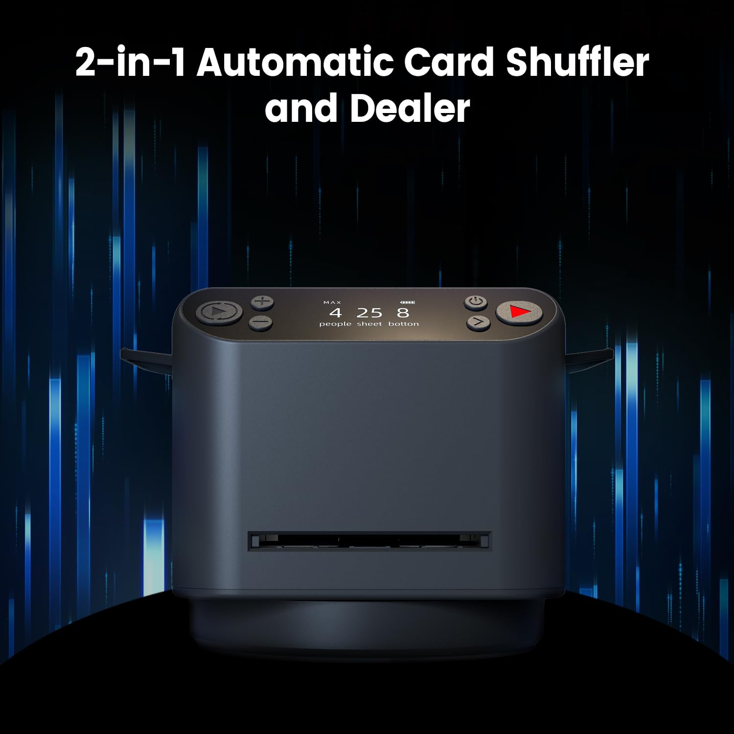 ShuffleBox G1 Pro Automatic Card Shuffler & Dealer - Ultra Quiet Rechargeable 2-in-1 Poker Card Machine for UNO, Poker, Blackjack, Taco Cat Goat Cheese Pizza - Perfect for Game Nights, Casino Parties & Family Gatherings