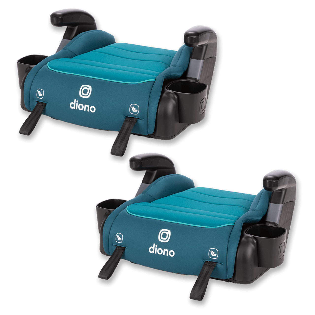 Diono Connect3® RXT Backless Booster Car Seat with LATCH System - 2 Pack for Kids Travel Safety | Perfect for School Carpool & Family Road Trips