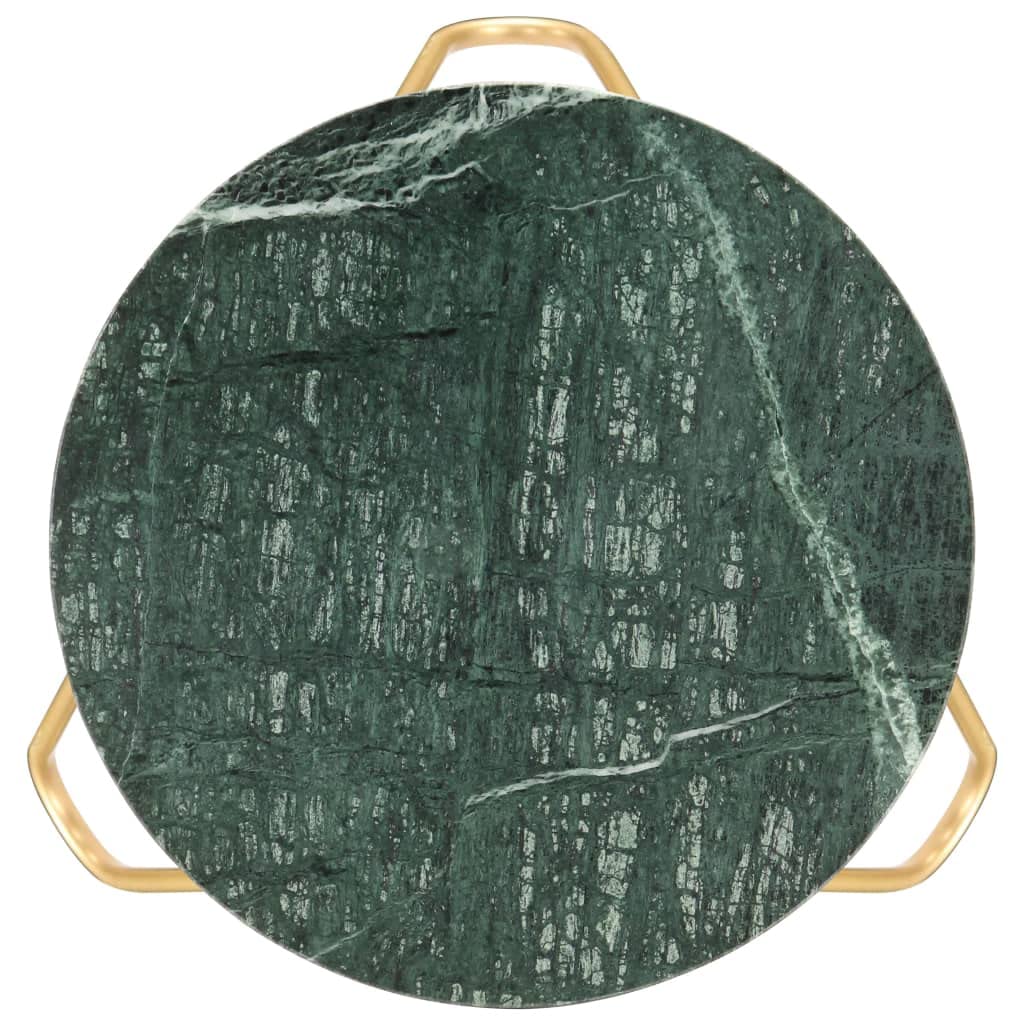 SKM Green Coffee Table 15.7x15.7x15.7 Inches - Real Stone with Marble Texture - Perfect for Living Room, Lounge & Modern Home Decor