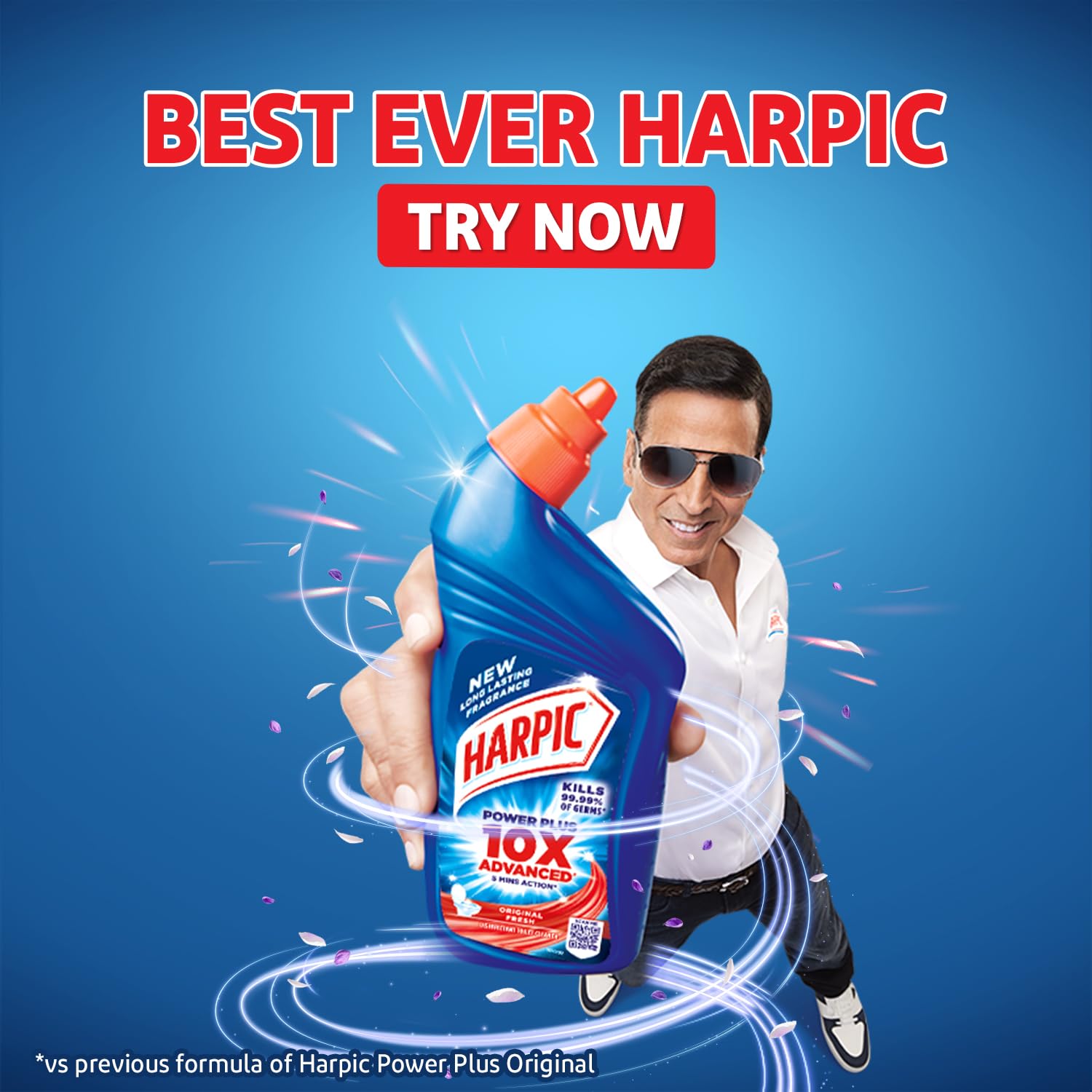 Harpic Original Disinfectant Toilet Cleaner Liquid - 1 Liter | Powerful Germ-Killing Formula for Sparkling Clean Toilets | Ideal for Bathrooms, Restrooms & Household Sanitation