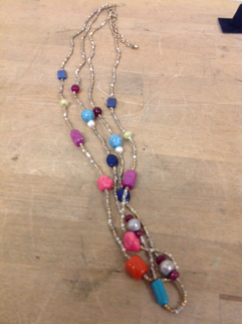 Elegant Gold Beaded Stone Necklace for Women - Perfect for Parties, Weddings & Everyday Wear
