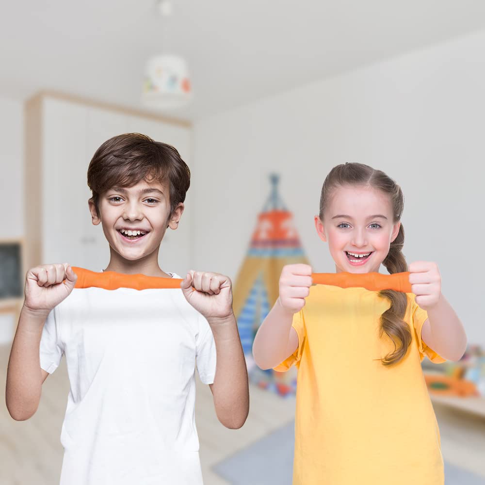 ArtCreativity Stretchy Carrot Sensory Toys for Kids (Set of 2) - Stress Relief Fidget Toys for Autism, Anxiety & ADHD - Squeeze Toys, Party Favors, Pretend Play Food - Perfect for Goodie Bags, Classrooms & Therapy Sessions