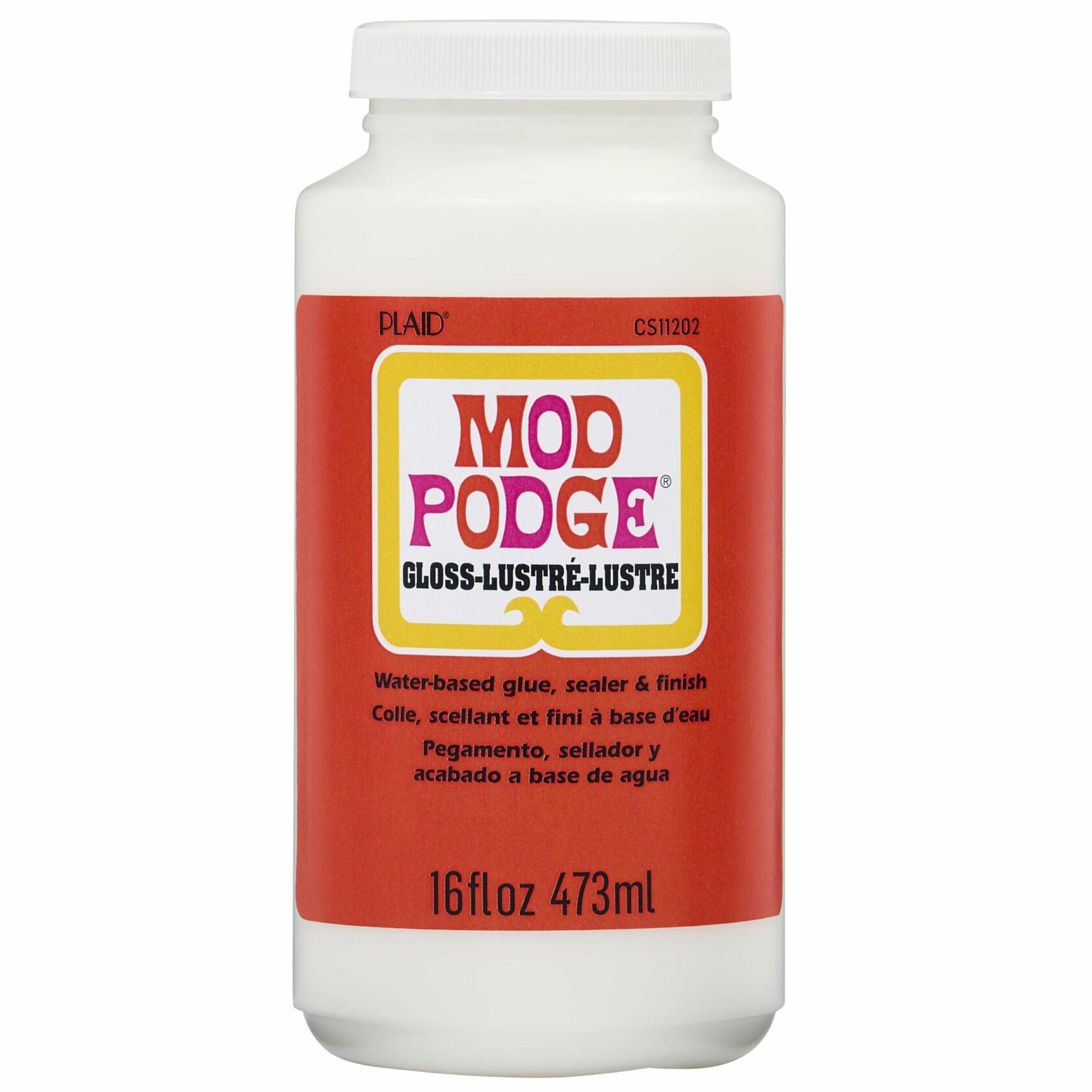 Mod Podge Gloss Waterbase Sealer & Glue - 16 oz (473ml) for DIY Crafts, Scrapbooking & Decoupage Projects - CS11202 Finish - Perfect for Sealing, Protecting & Adding Shine to Art Projects