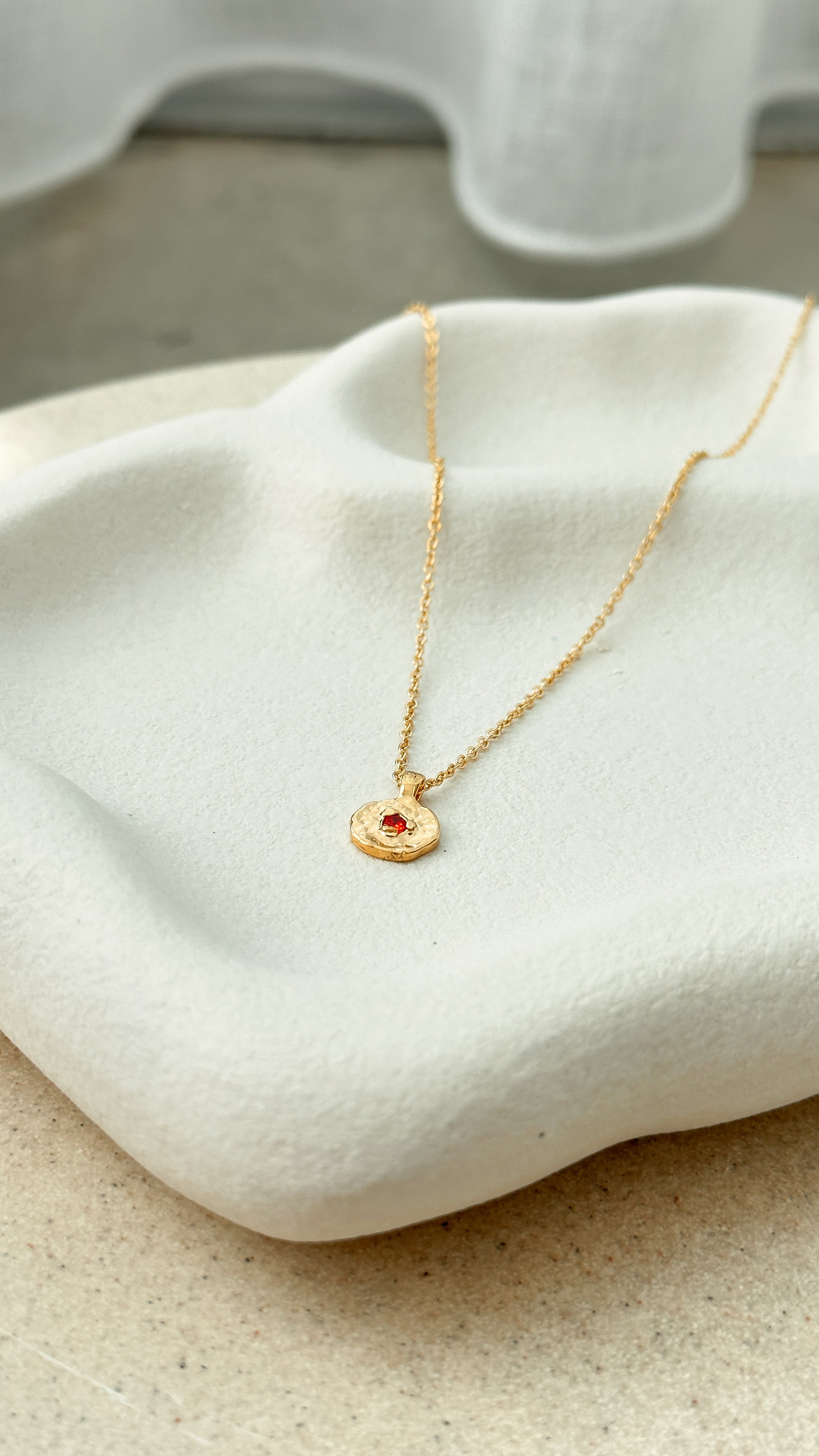 July Birthstone Necklace - Genuine Ruby Pendant Jewelry for Women | Elegant Gift for Birthday, Anniversary & Special Occasions