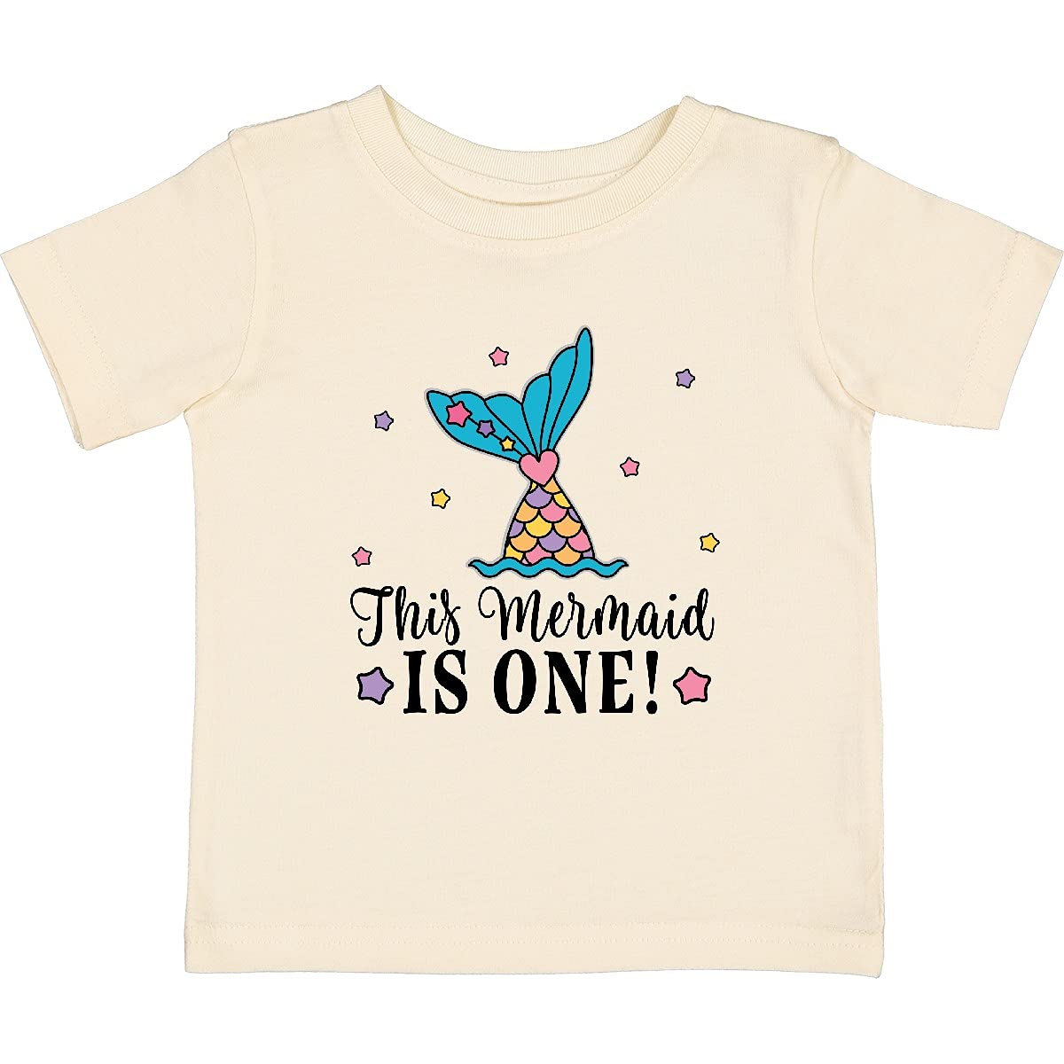 Inktastic Mermaid 1st Birthday T-Shirt for 1 Year Old Baby Girls - Cute First Birthday Outfit for Beach Party, Photo Shoot & Special Occasions