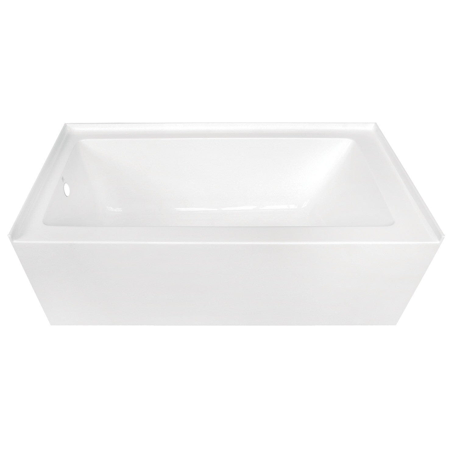 Aqua Eden 60 Inch Acrylic Rectangular 3 Wall Alcove Bathtub with Left Hand Drain - Perfect for Modern Bathroom Renovations and Spa-Like Relaxation
