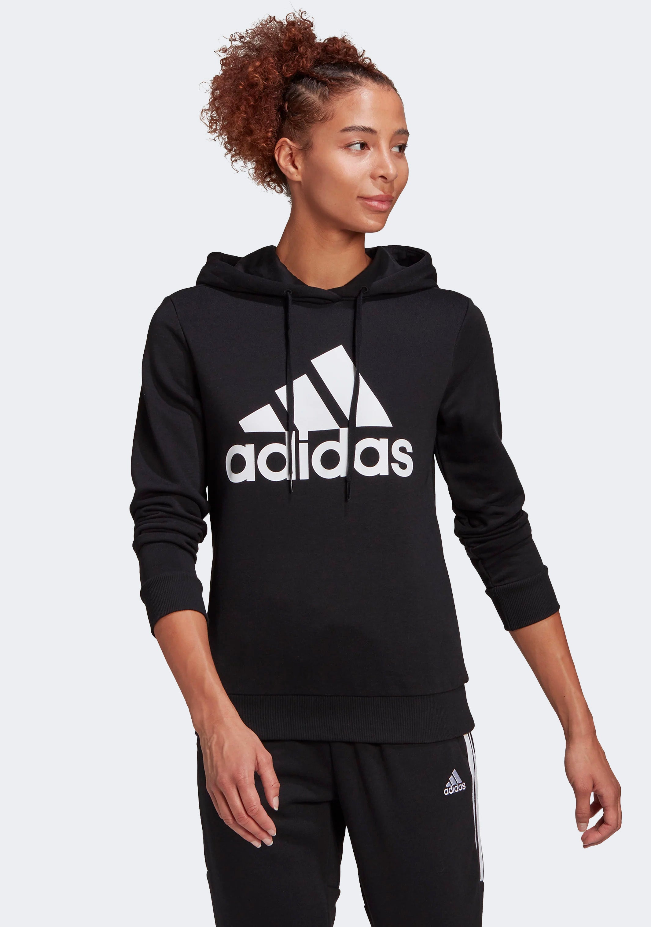 Adidas Women's Essentials Relaxed Fit Logo Hoodie - Soft Fleece Pullover Sweatshirt for Casual Wear, Gym, and Lounge