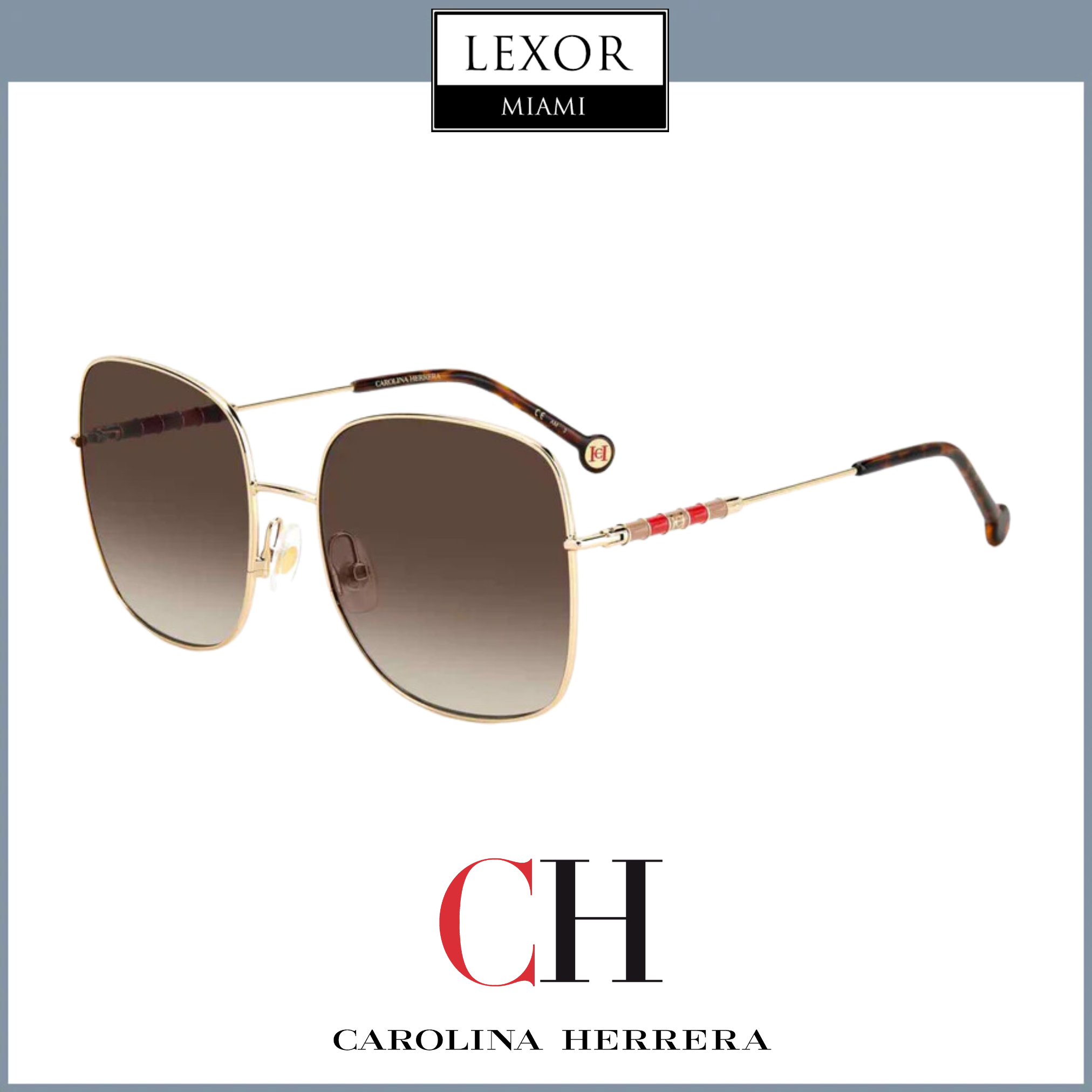 Carolina Herrera CH 0035/S 0J5G HA 59/19 145 Women's Designer Sunglasses - UV Protection, Fashion Eyewear for Women - Perfect for Beach, Driving & Outdoor Activities