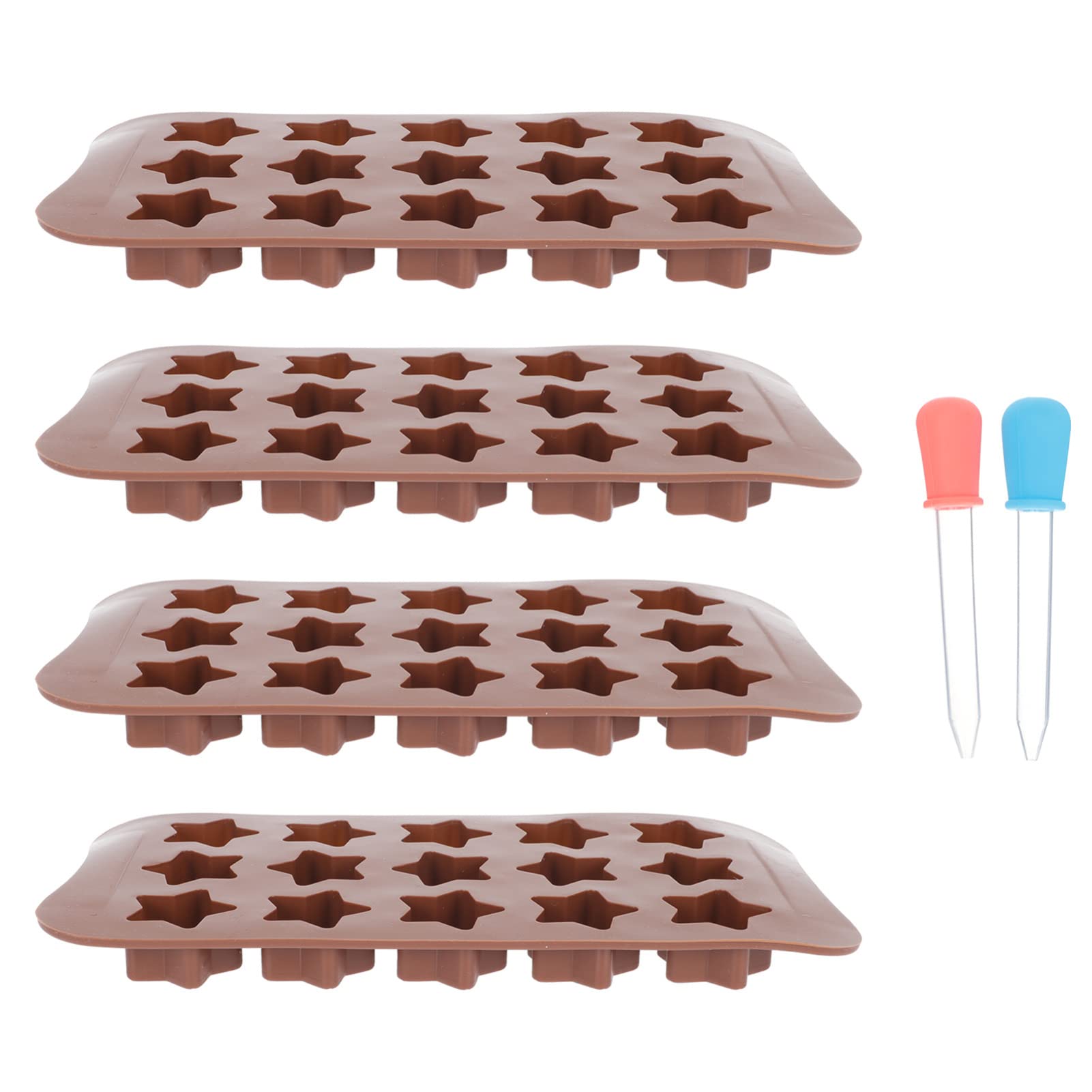 Premium Silicone Star Mold for Chocolate, Candy, Baking & Cake Decorating – 3D Pentagram Shaped Resin Mold with Dropper – DIY Party Supplies & Gummy Molds for Halloween, Christmas & Home Baking Projects