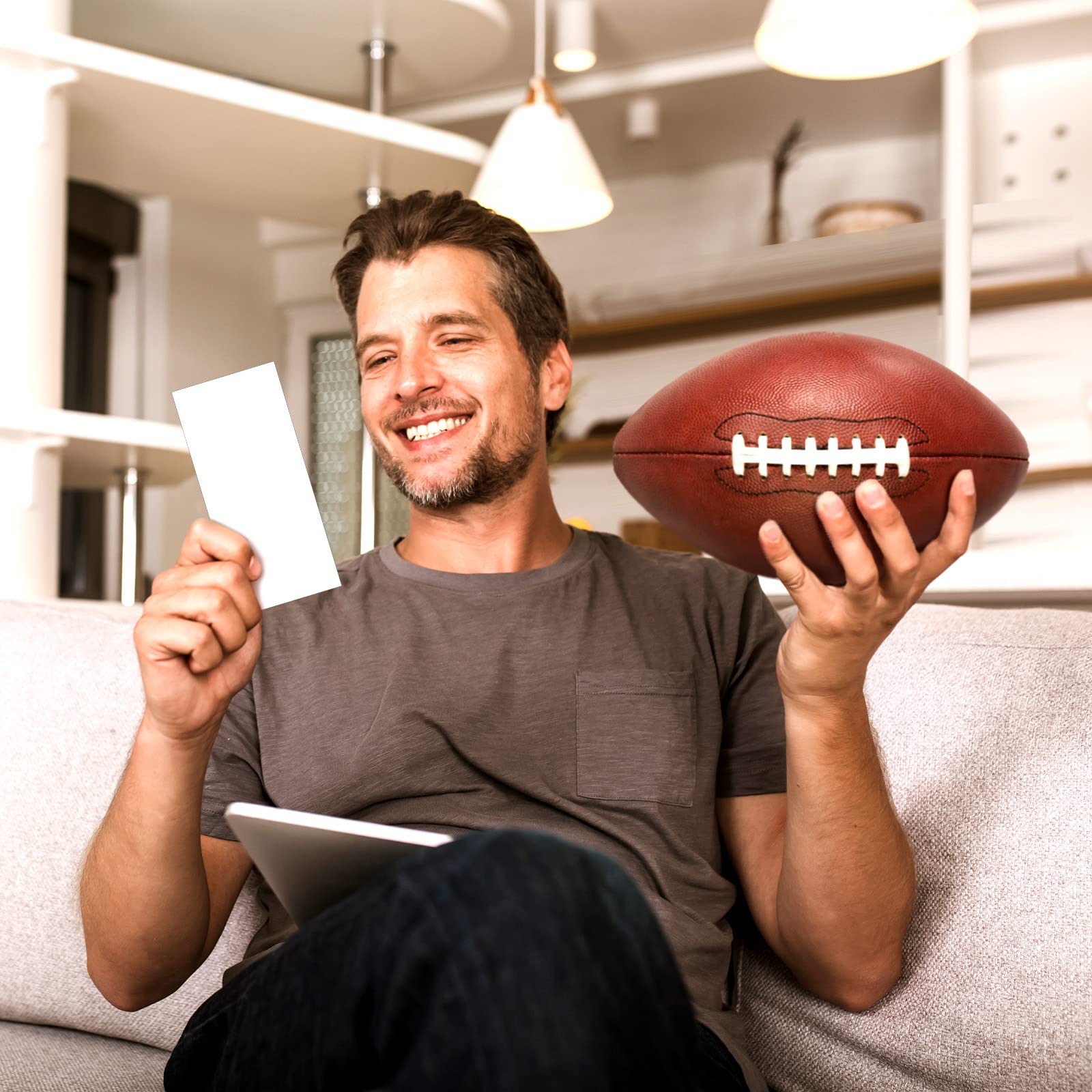 Junkin 160-Piece Football Scratch Card Set - 10-Line Strip Cards for Sports Betting, Pool Games & Gambling Tickets | Perfect for Soccer Box Games, Casino Nights & Fundraising Events