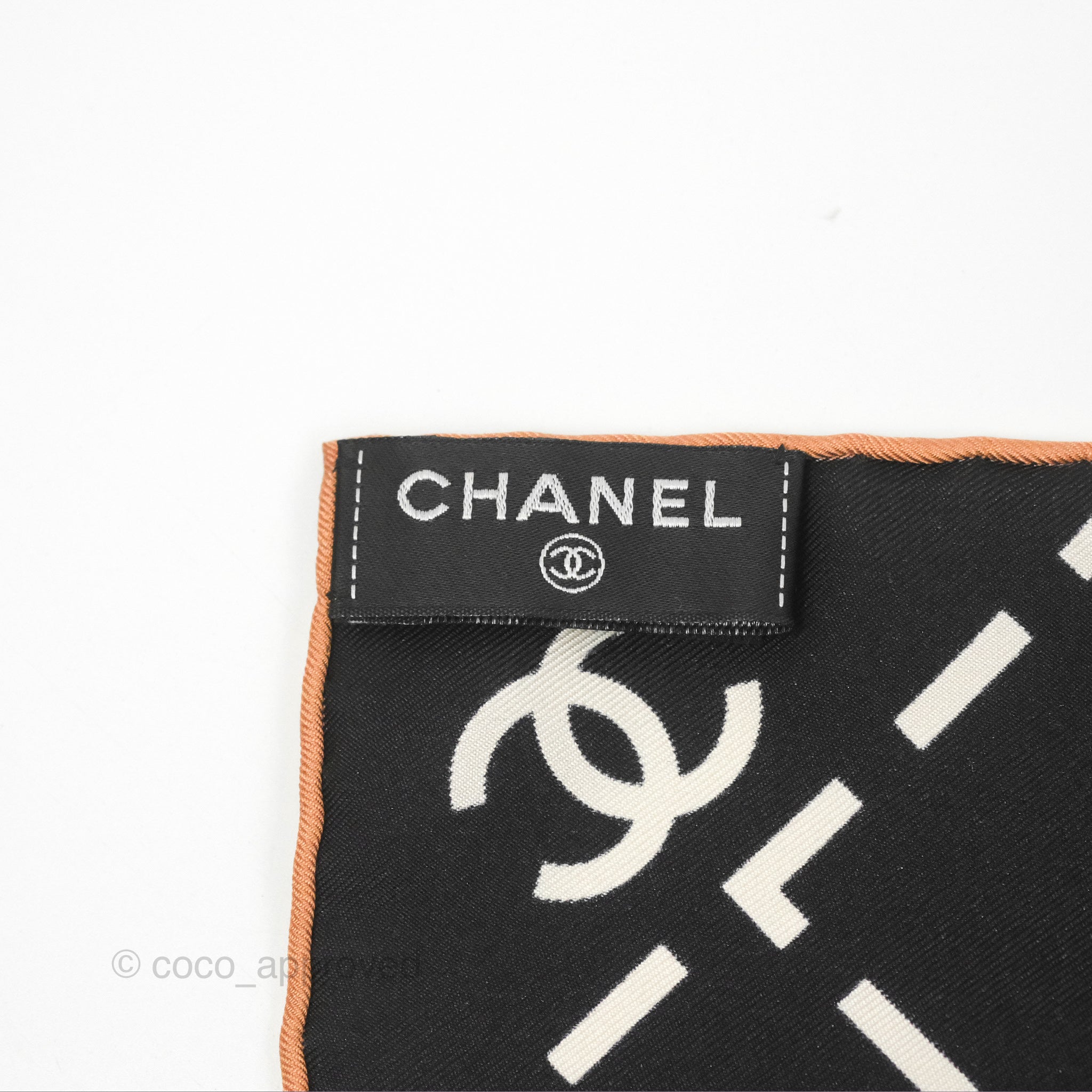 Chanel CC Silk Square Scarf 90 - Black & White Luxury Fashion Scarf for Women | Perfect for Elegant Outfits, Gift Giving & Special Occasions