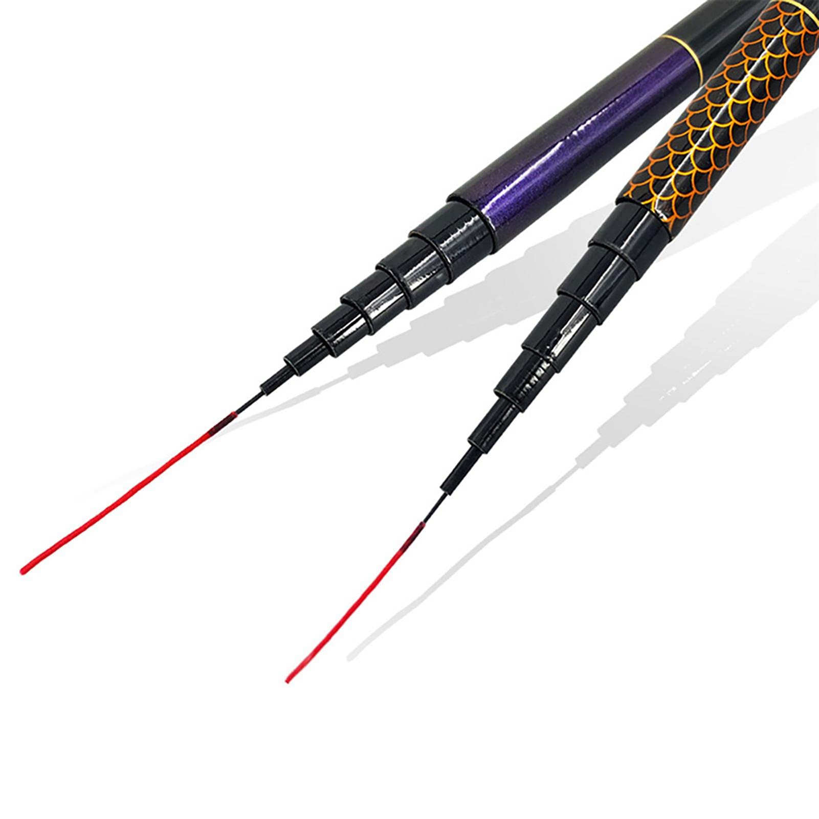 Portable Carbon Fiber Telescopic Fishing Rod - Ultralight Travel Fishing Pole for Trout, Coastal & Stream Fishing | Compact Telescopic Design for Hiking, Camping & Backpacking Trips