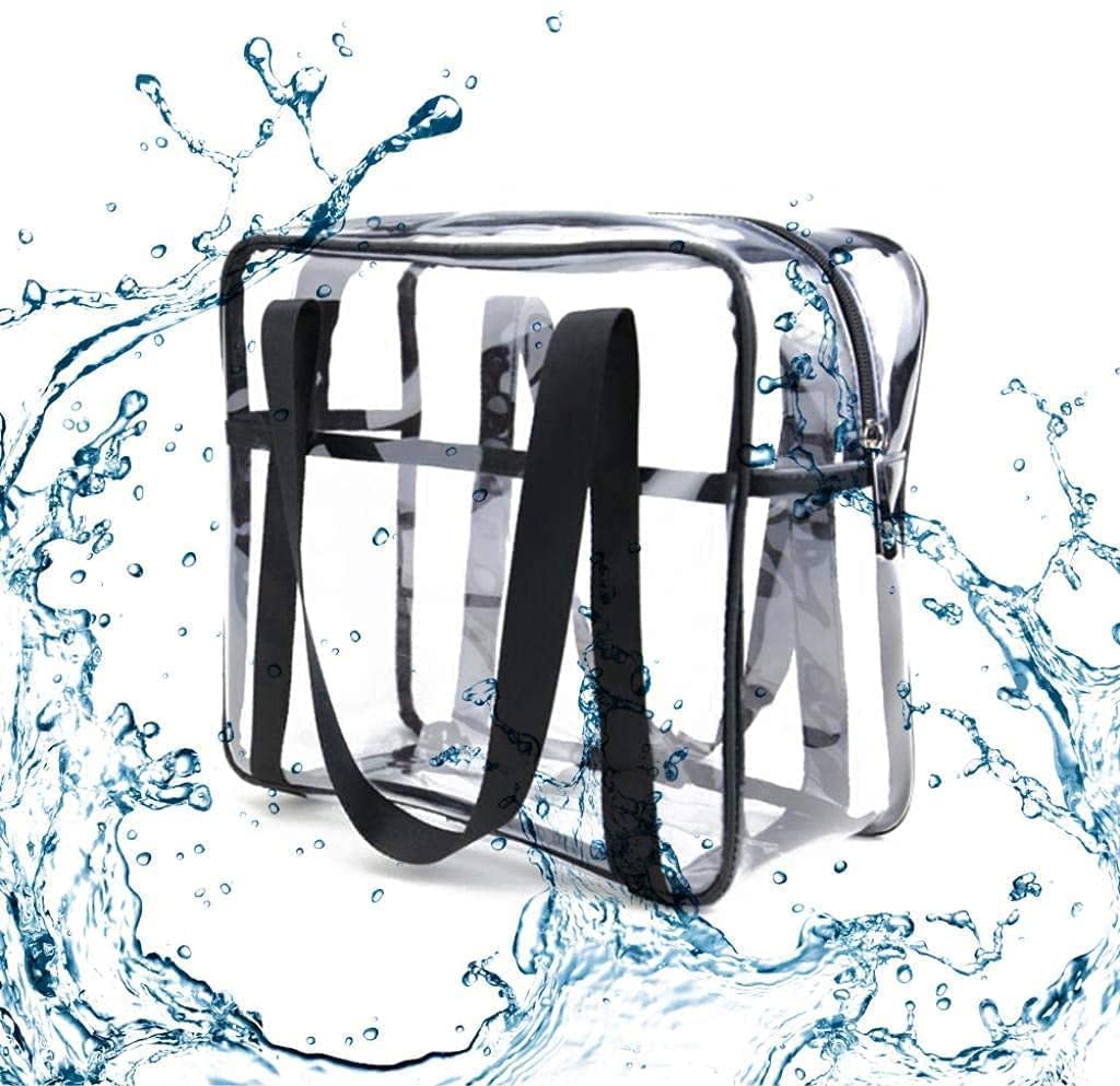 Louise Maelys Large Waterproof Clear Makeup Bag - Travel Toiletry Organizer for Cosmetics | Perfect for Airplane Carry-on, Gym Essentials & Bathroom Storage