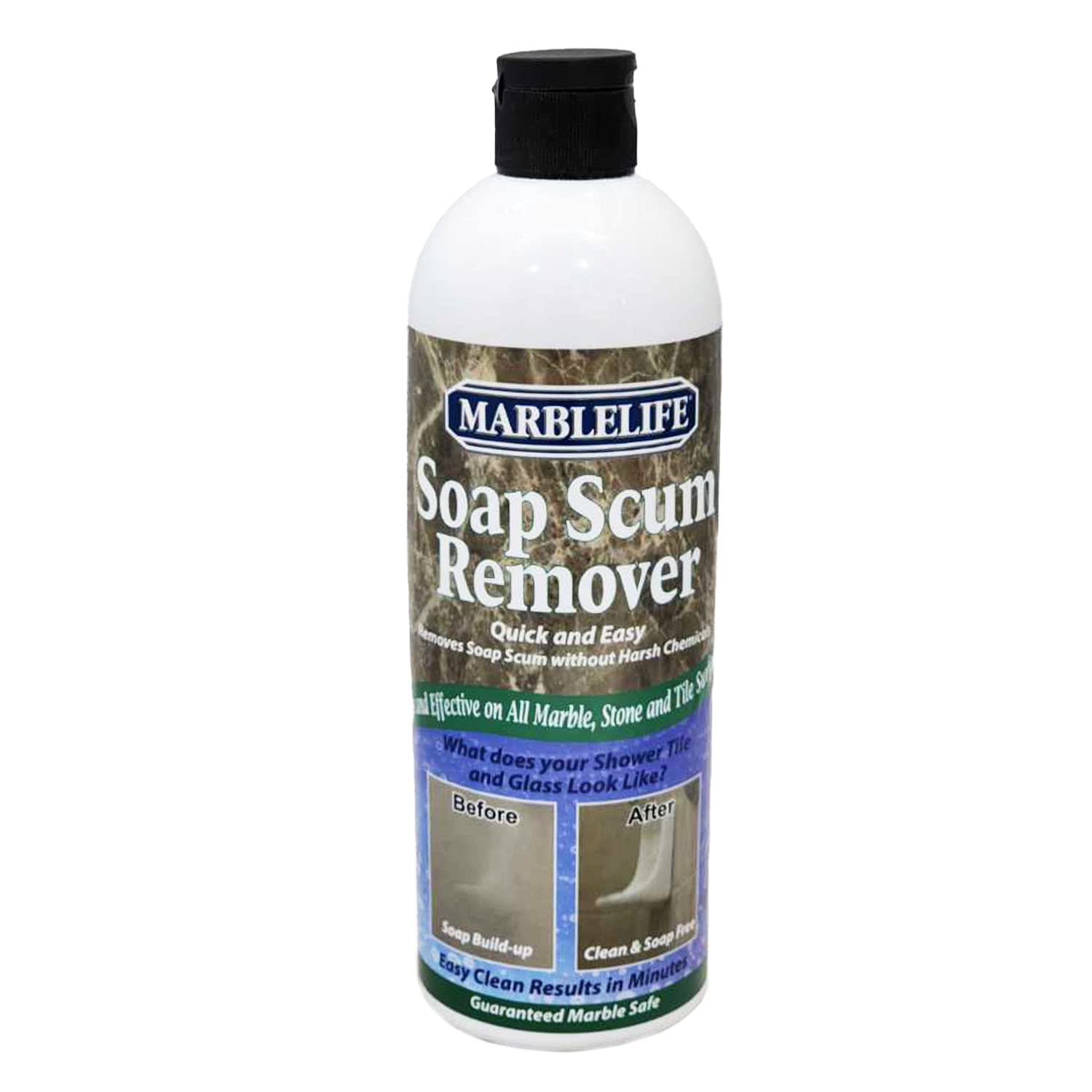Powerful Soap Scum Remover for Tile & Grout - Heavy Duty Bathroom Cleaner (15oz) - Eliminates Hard Water Stains & Shower Buildup - Ideal for Showers, Bathtubs & Ceramic Tiles
