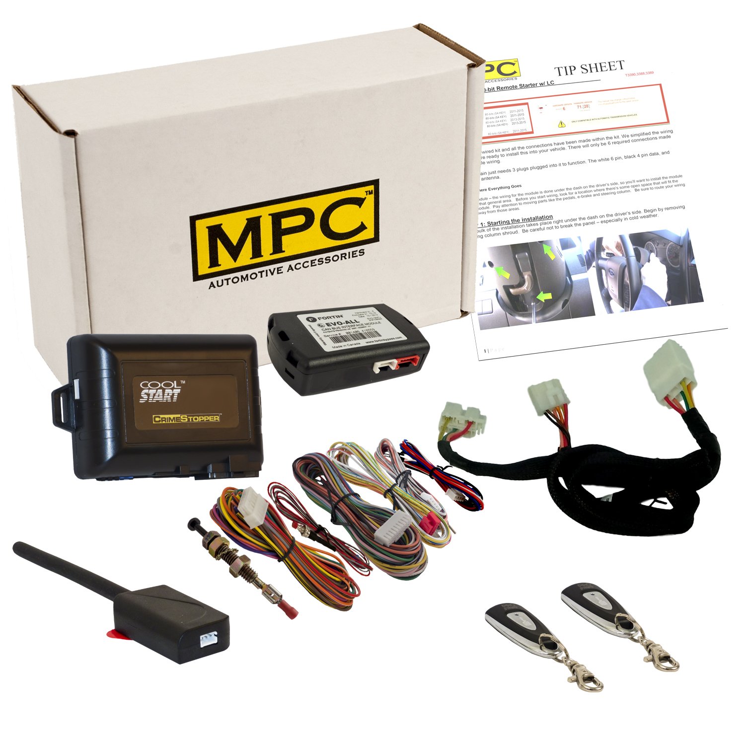 MPC Remote Start Kit for Hyundai Sonata 2014 | Gas Engine | Semi Plug-n-Play with T-Harness | Includes 2x 1-Button Key Fobs (1500ft Range) | US Tech Support | Perfect for Cold Mornings & Secure Vehicle Access