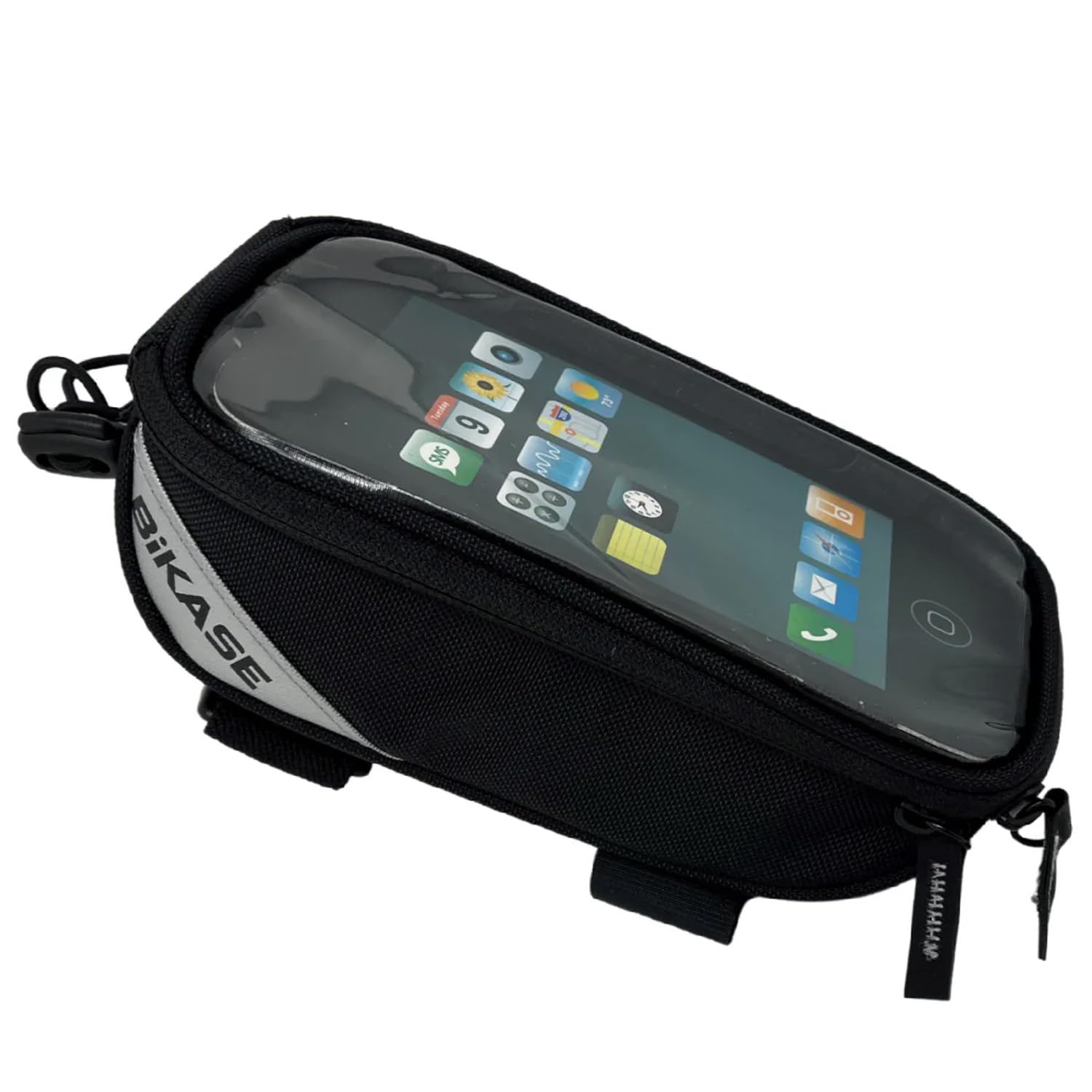 BiKase Beetle 6 Universal E-Bike Phone Case - Waterproof 840D Nylon Bicycle Phone Mount Holder for iPhone 15/14/13/12 Series & Samsung Galaxy - Touchscreen-Compatible with Secure Strap System - Perfect for Cycling, Commuting & Outdoor Adventures