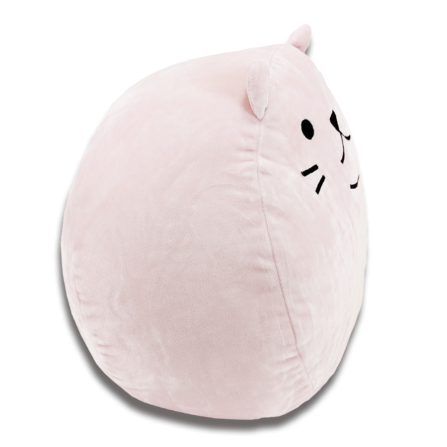 Soft & Cute Squishy Polyester Cat Pillow with Tail & Ears - Purr cilla The Cat Plush Toy for Kids & Adults - Perfect for Bedroom Decor, Couch Cuddling & Stress Relief