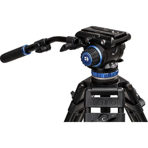 Benro A373F Aluminum Single Tube Tripod with S6Pro Fluid Video Head - Professional Camera Tripod for DSLR, Mirrorless & Video Cameras - Perfect for Travel, Vlogging & Outdoor Photography
