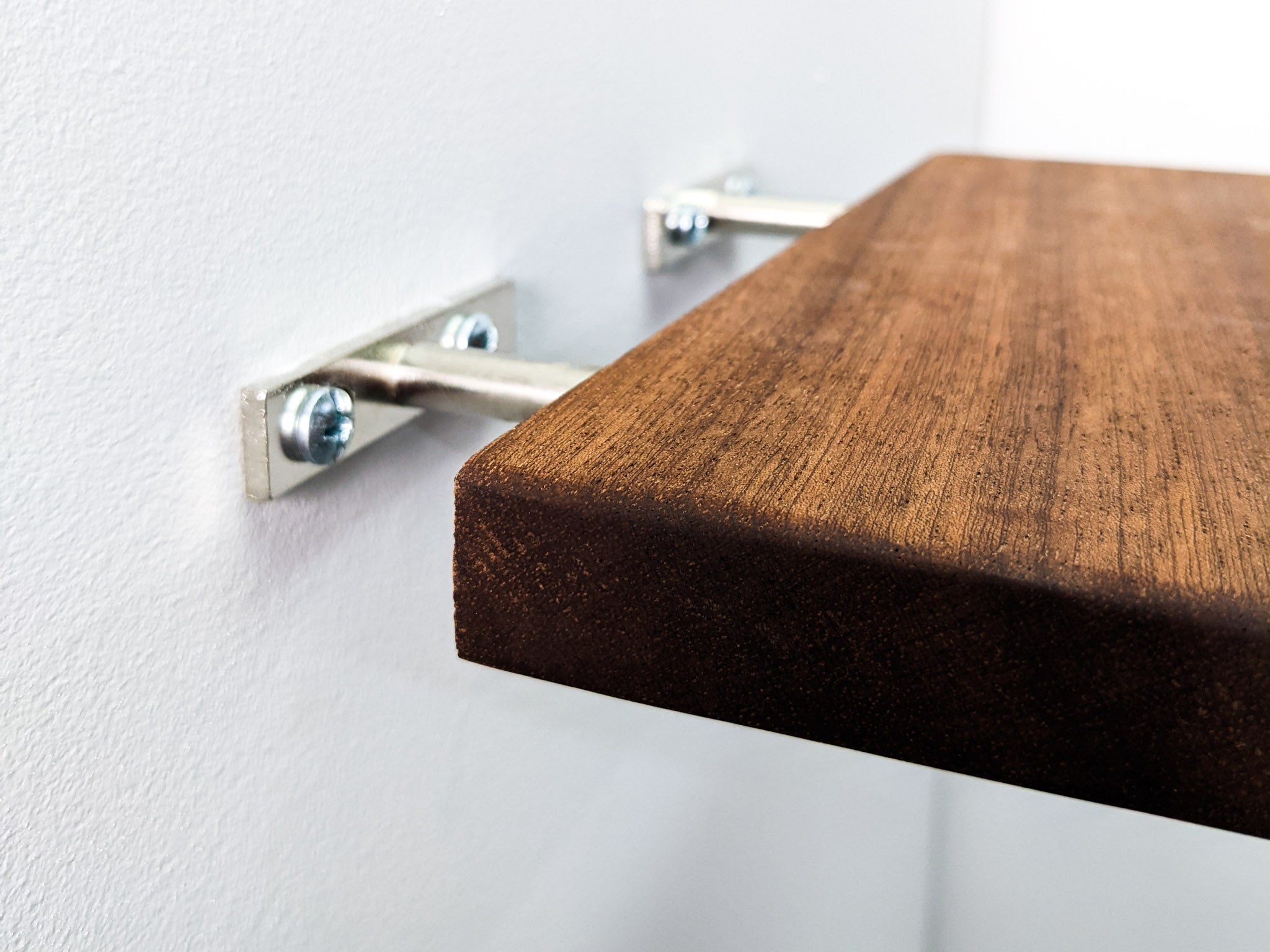 Premium Thin Mahogany Floating Shelves - 6 to 36 Inch Wall Mounted Display Shelves for Living Room, Bathroom & Home Decor