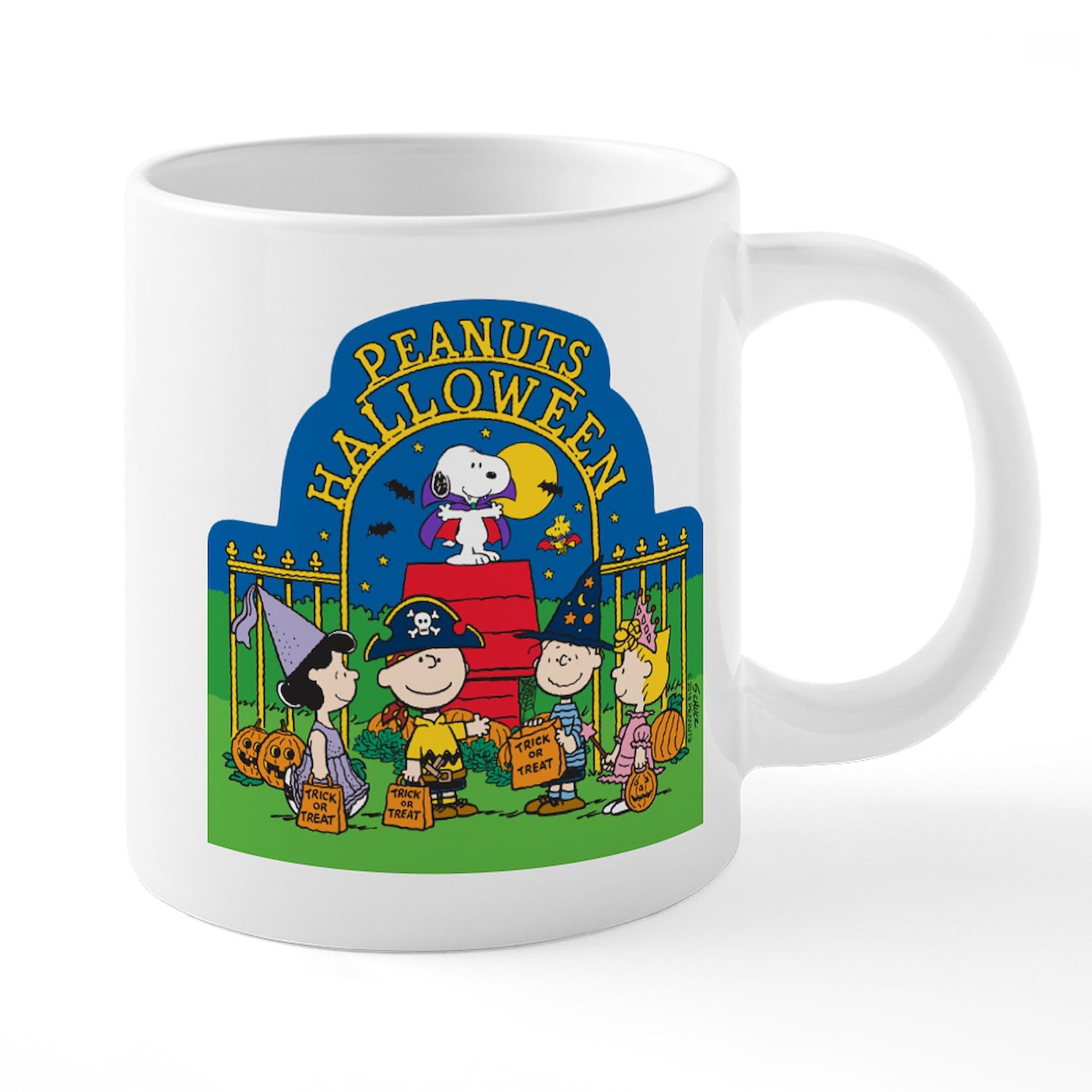 Peanuts Gang Halloween Coffee Mug - 20oz Large Ceramic Mega Mug for Hot & Cold Drinks - Perfect for Halloween Parties, Office Use & Gift Giving
